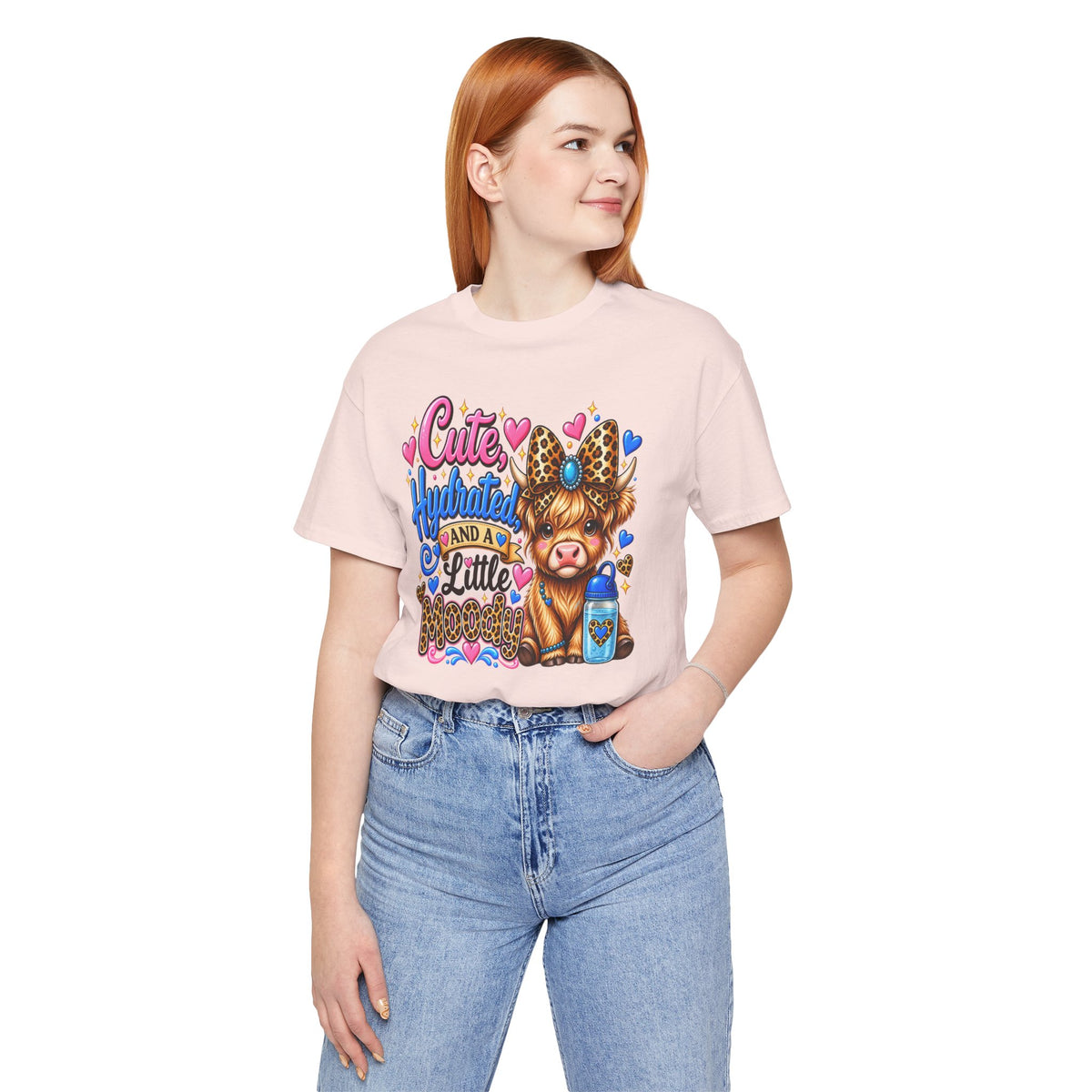 Cute Hydrated & A Little Moody Highland Cow Shirt