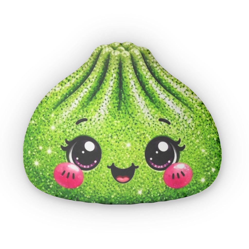 Cute Sparkle Green Dumpling Shaped Pillow