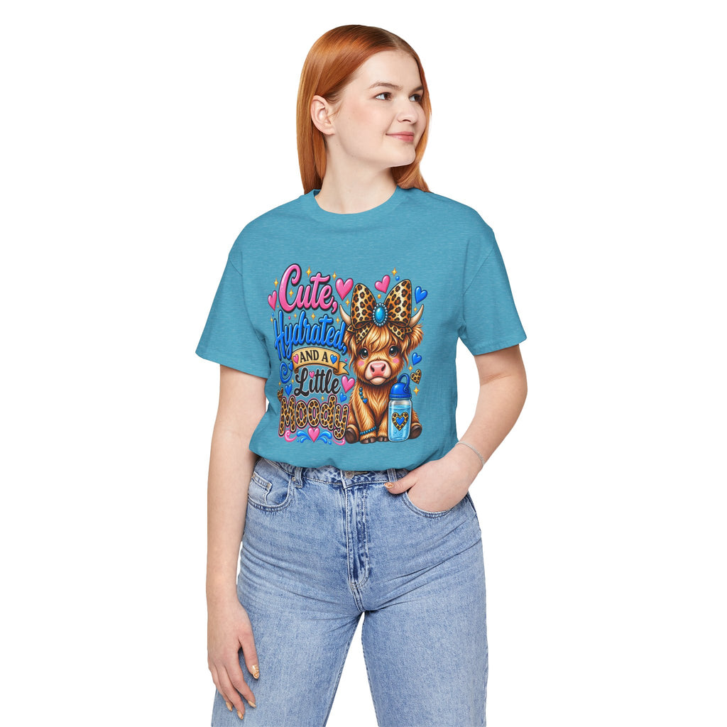Cute Hydrated & A Little Moody Highland Cow Shirt