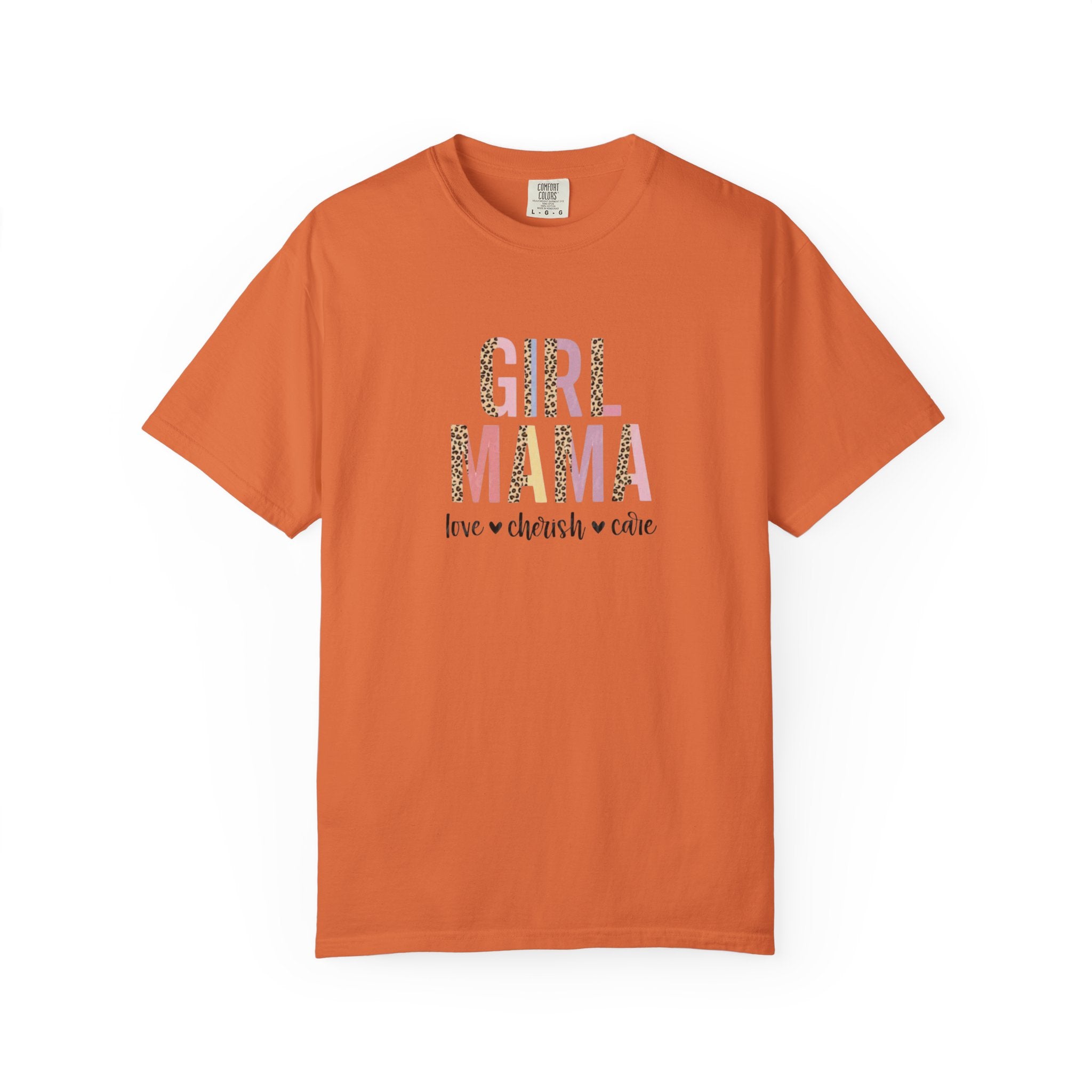 Girl Mama T-Shirt — Floral Leopard Print “Girl Mama” Graphic Tee (Love • Cherish • Cuddle)