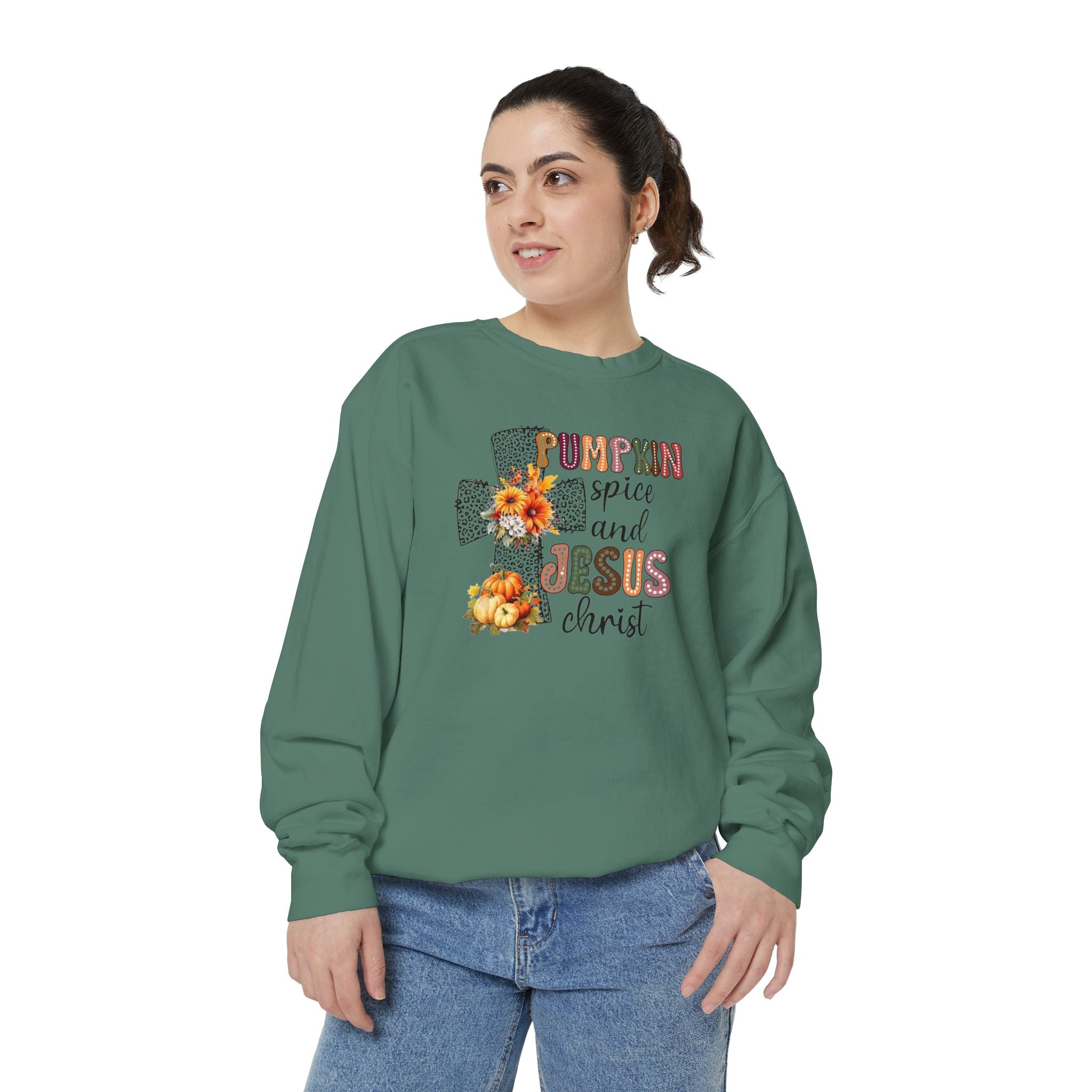 Fall Pumpkin Spice and Jesus Sweatshirt