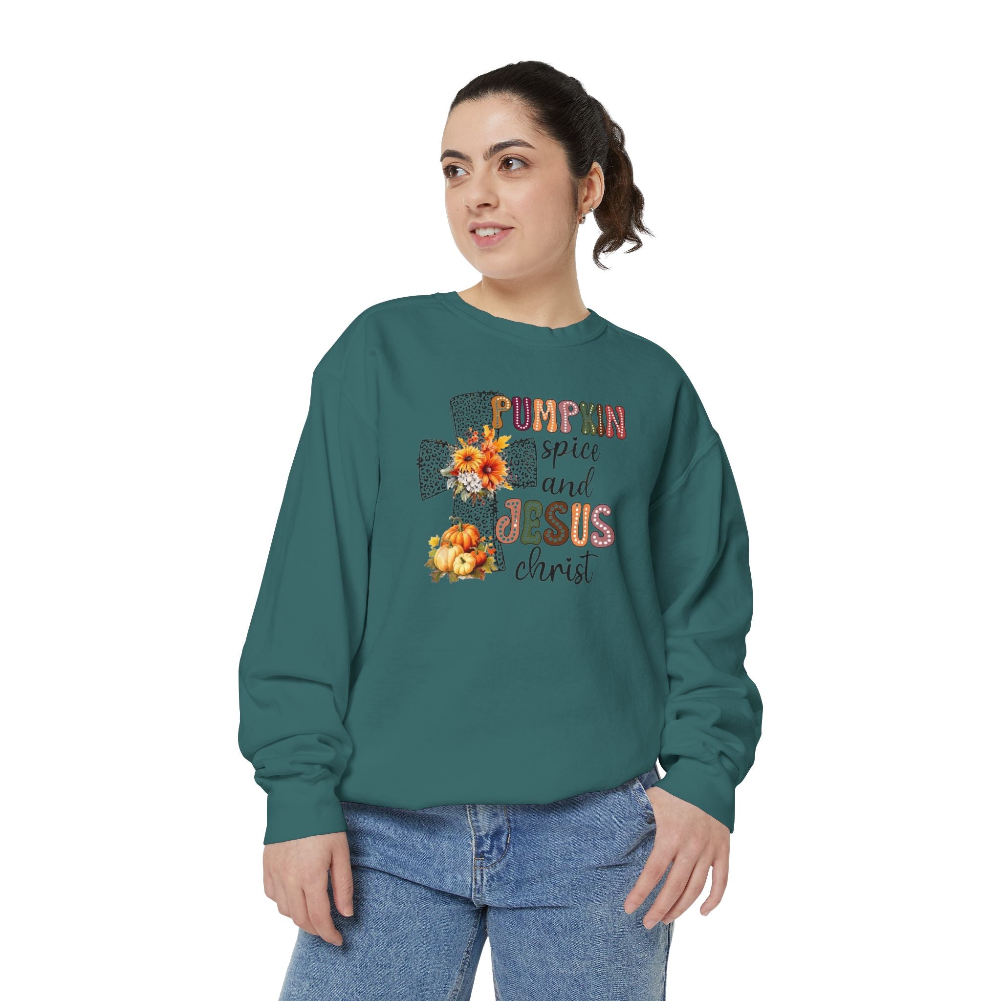 Fall Pumpkin Spice and Jesus Sweatshirt