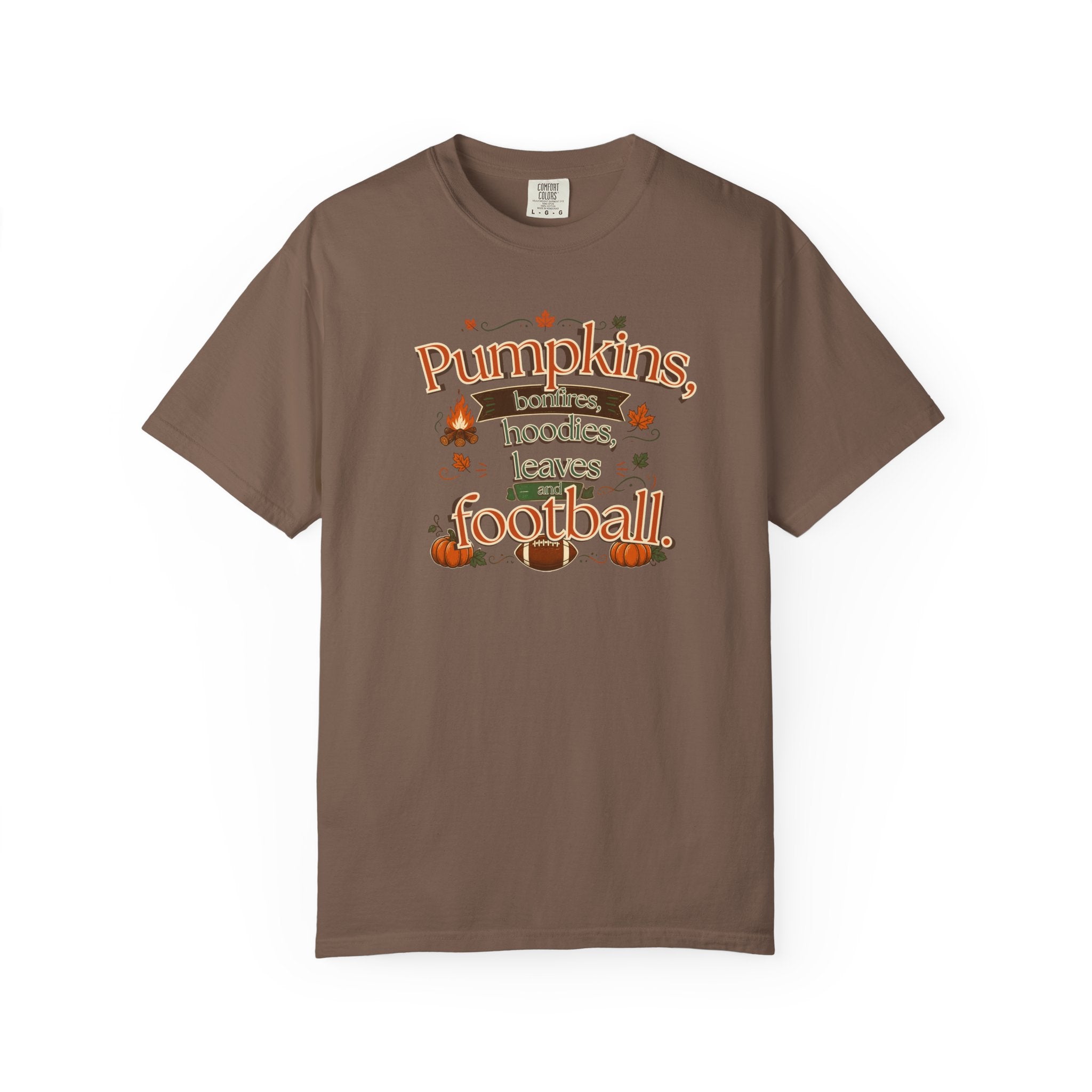 Fall Pumpkins Hoodies Leaves Football T‑Shirt