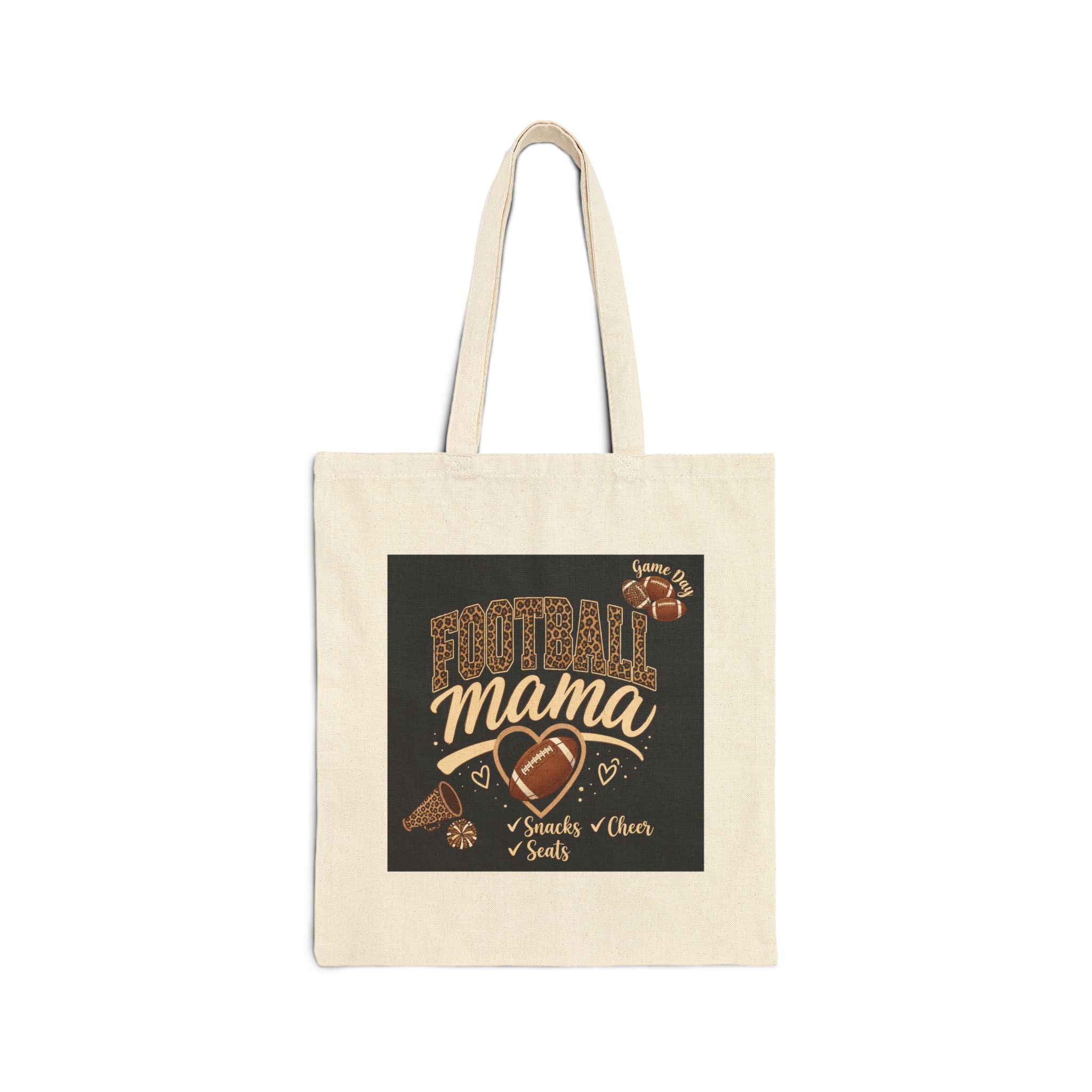 Tote — Football Mama Canvas Tote Bag