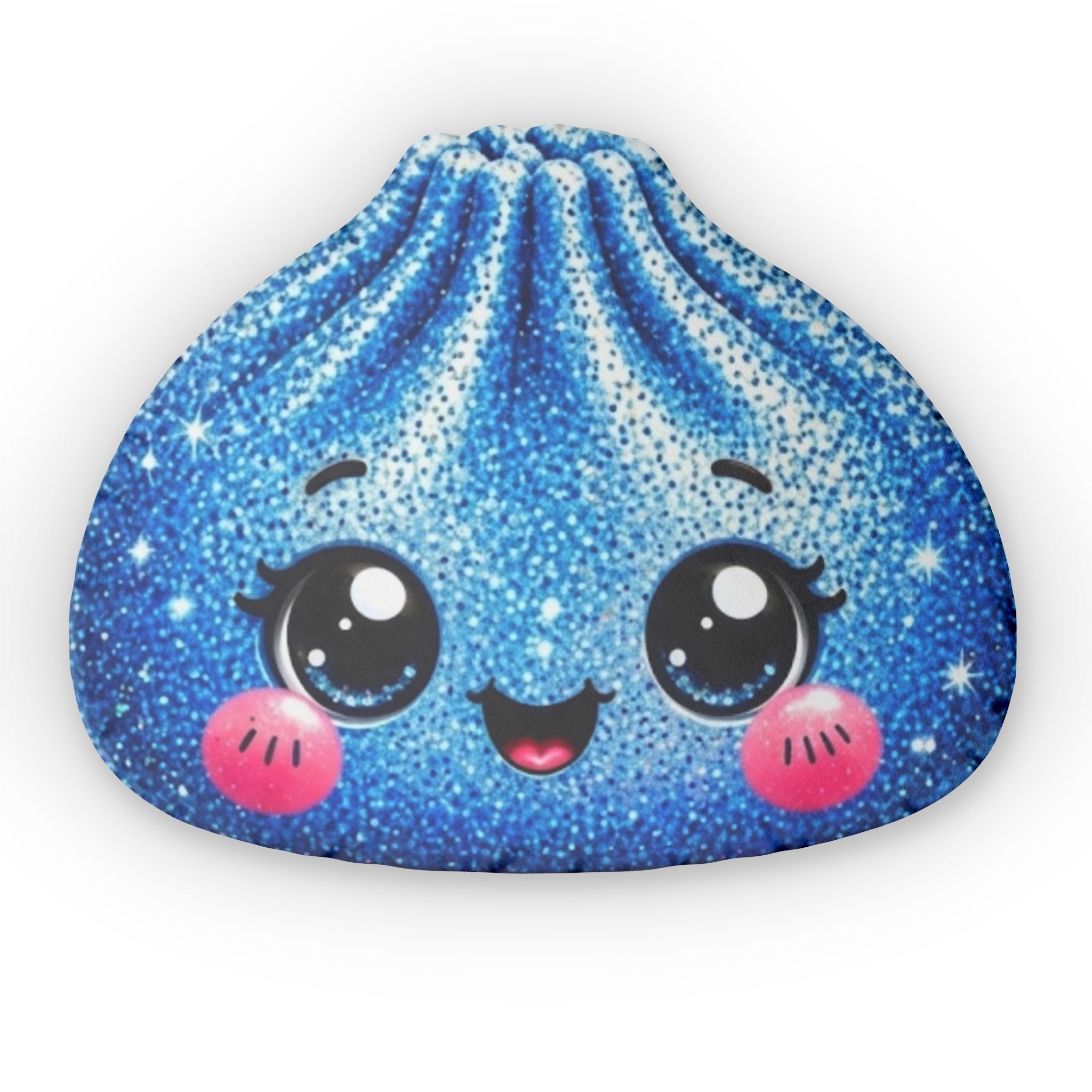 Cute Sparkle Blue Dumpling Shaped Pillow