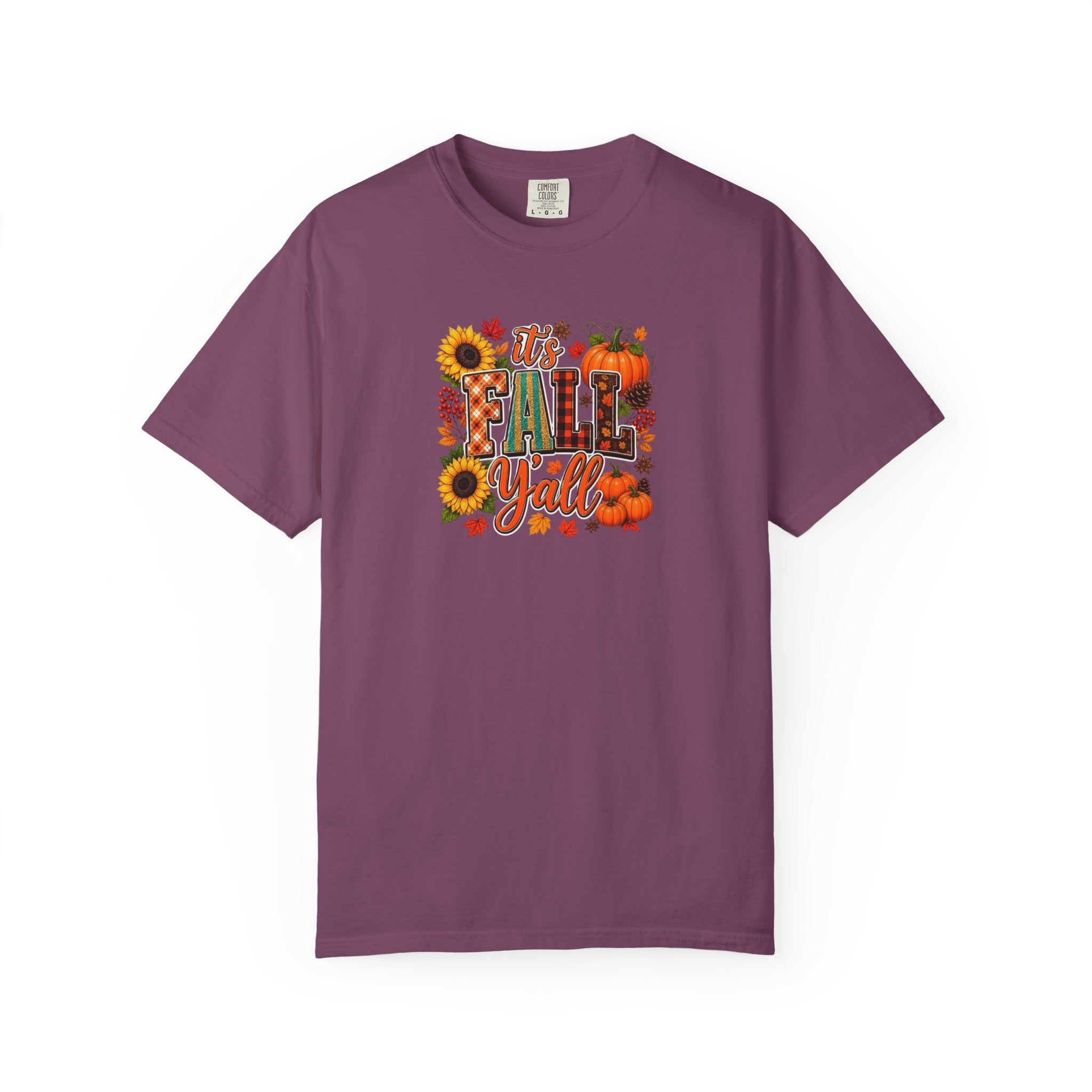 Fall Y'all T-Shirt — Autumn Pumpkin & Sunflower Graphic Tee