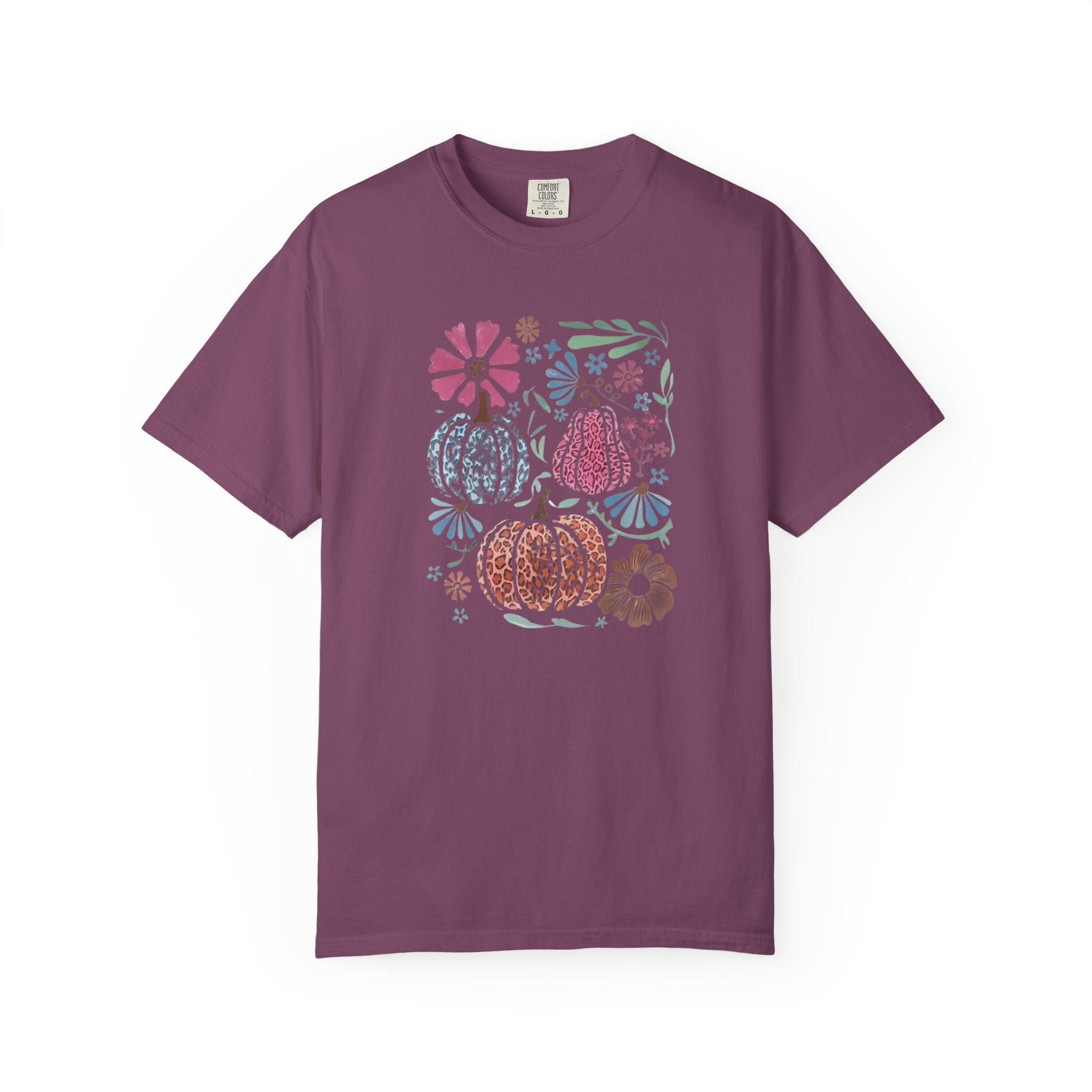 Autumn Floral Pumpkins T-Shirt