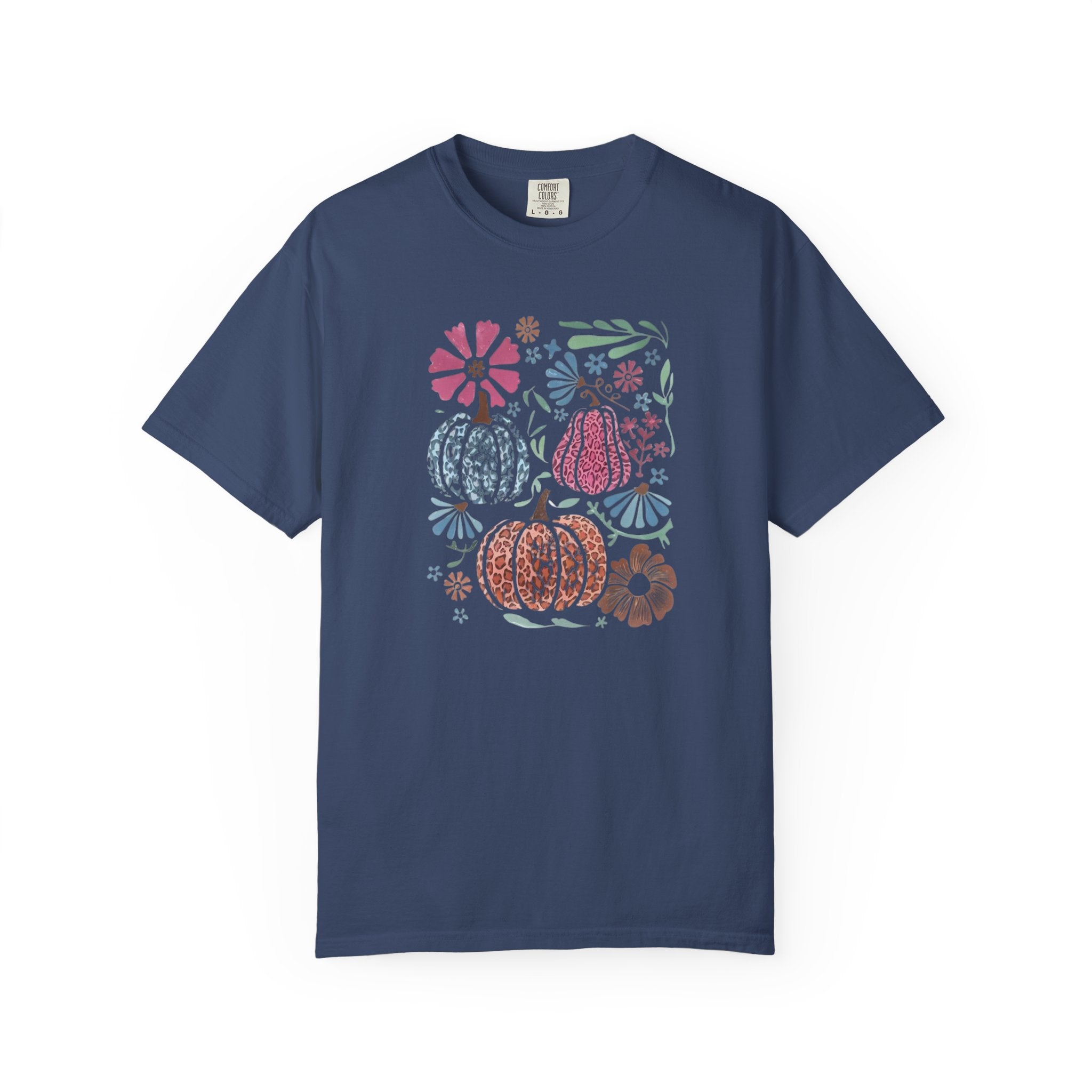 Autumn Floral Pumpkins T-Shirt