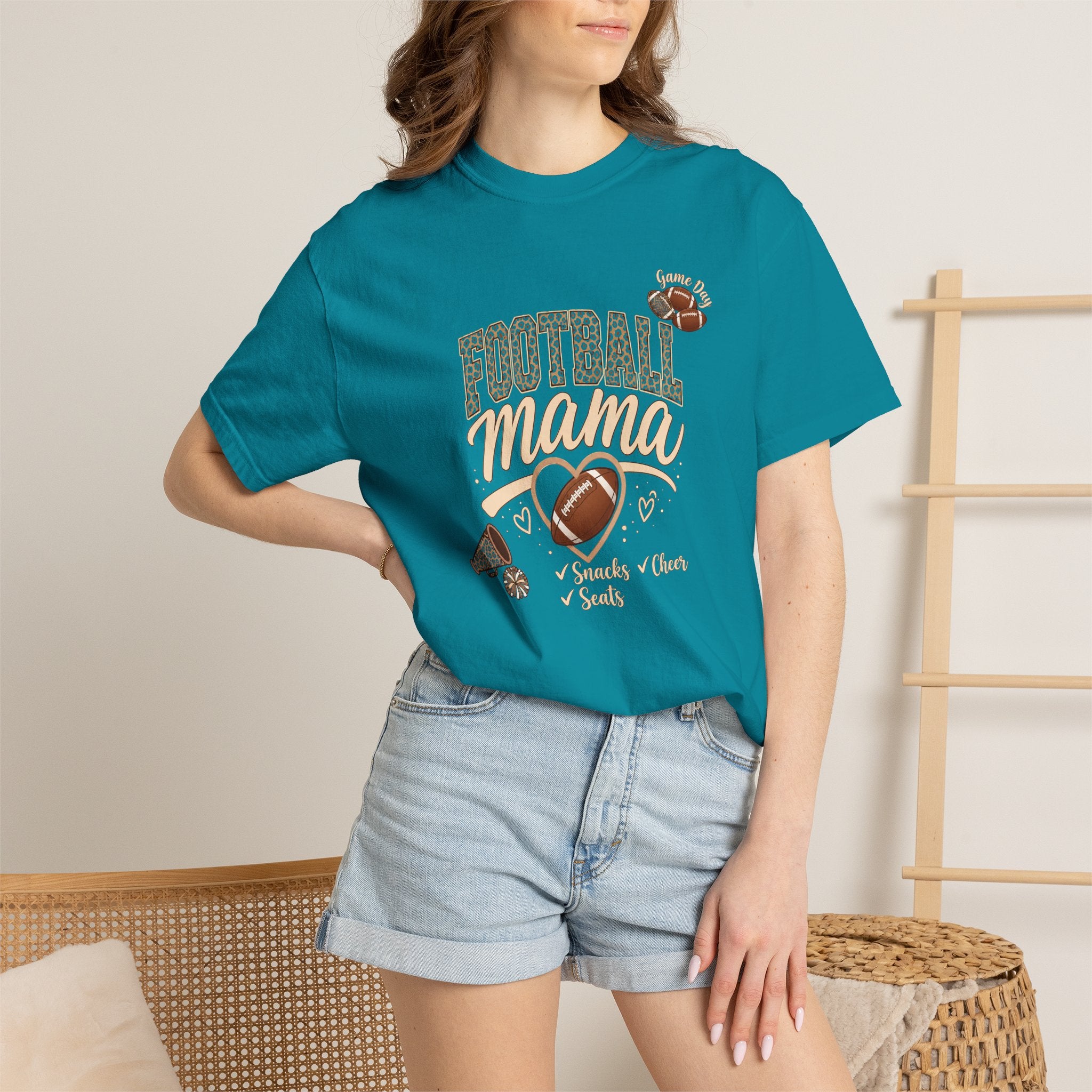Football Mama T-Shirt — Cute Vintage Football Mom Tee