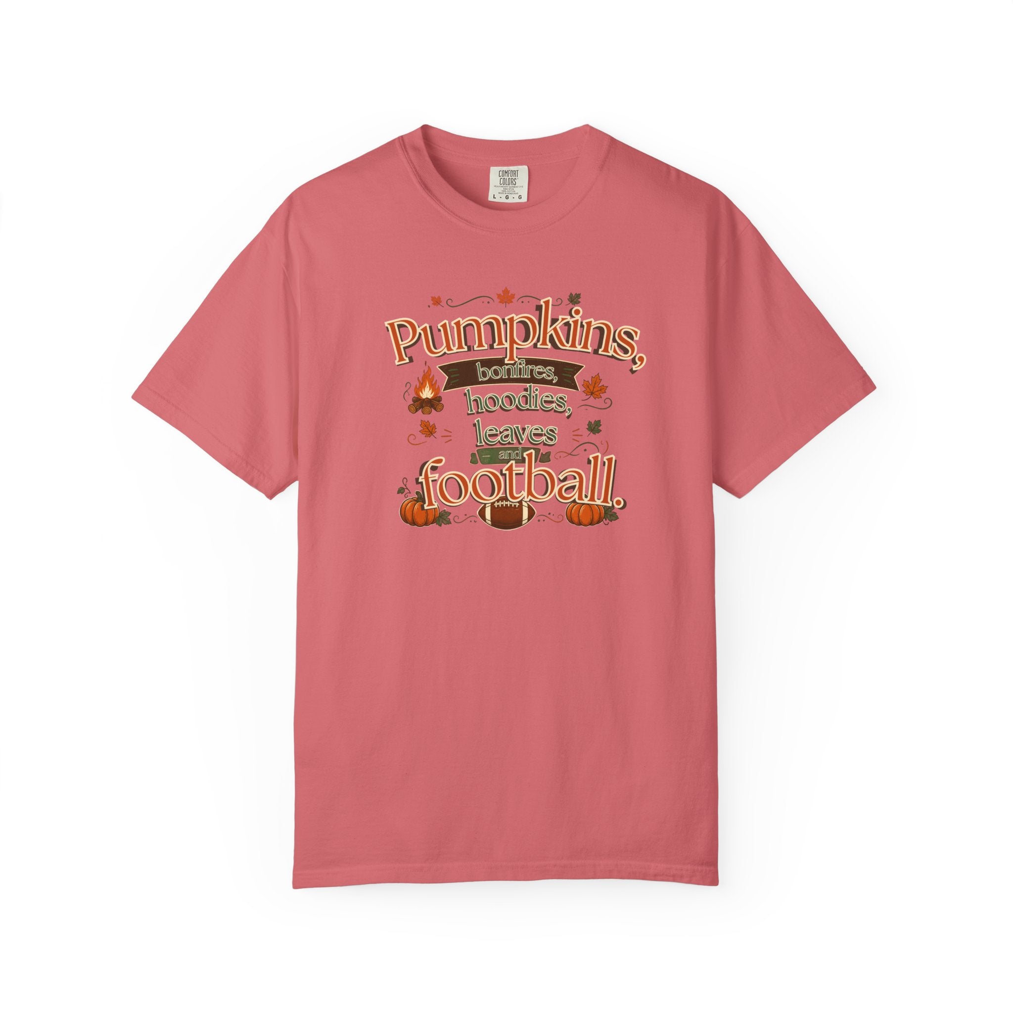 Fall Pumpkins Hoodies Leaves Football T‑Shirt