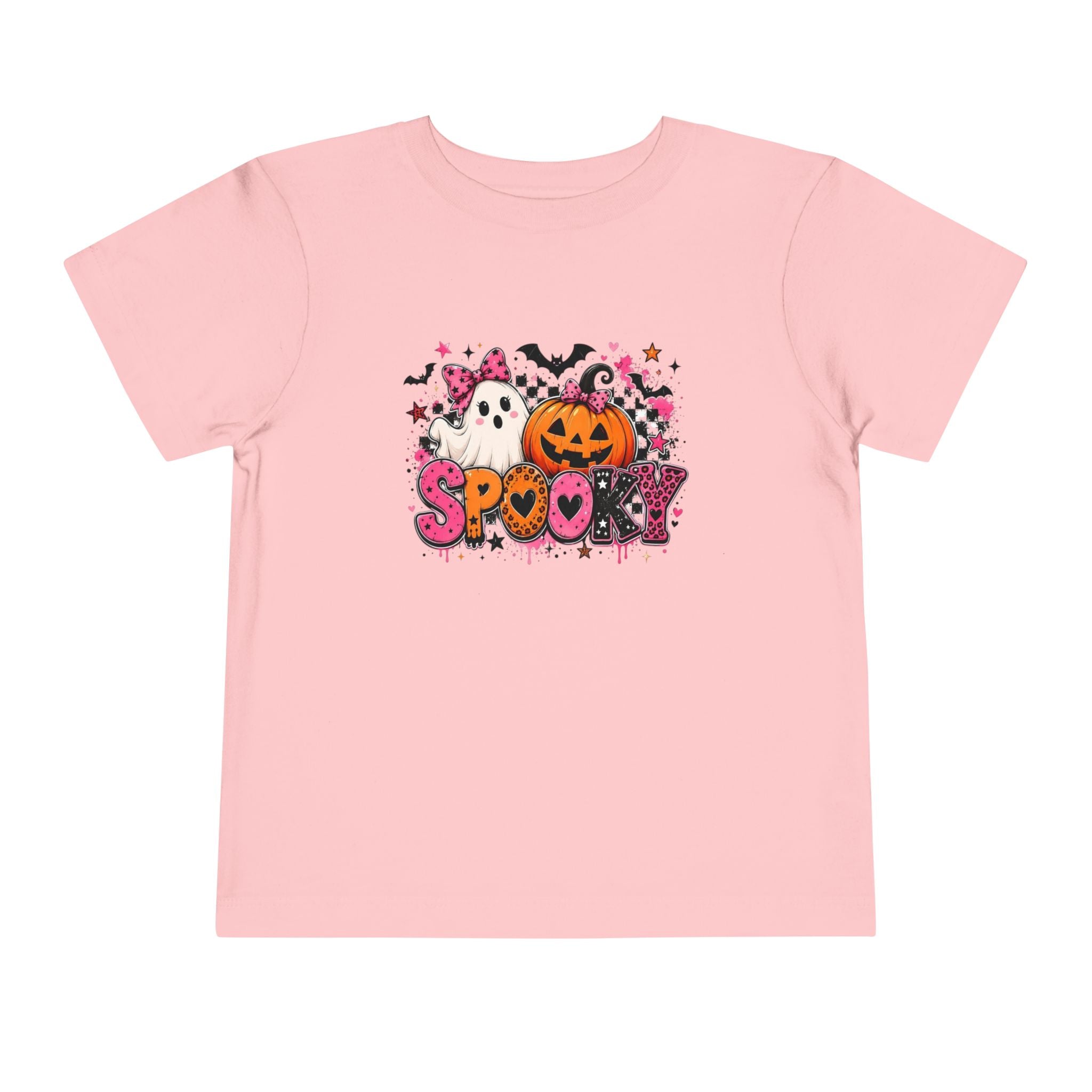 Toddler Tee — "Spooky" Halloween Ghost & Pumpkin Shirt