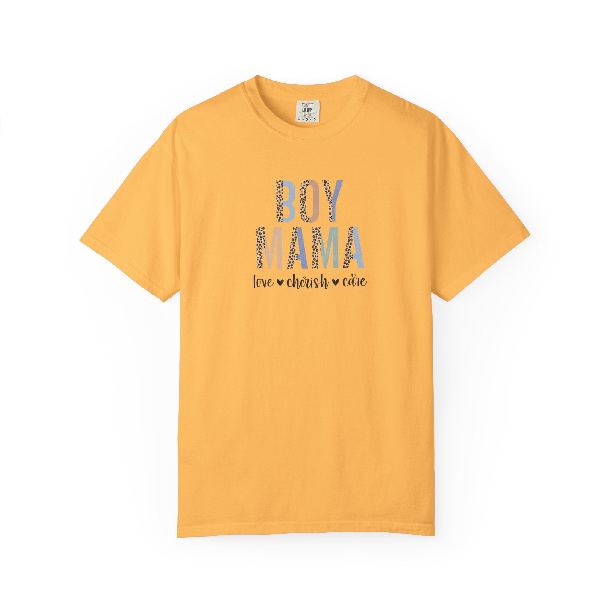 Boy Mama T-Shirt – Retro Floral 'Boy Mama' Tee with 'love  cherish  raise'