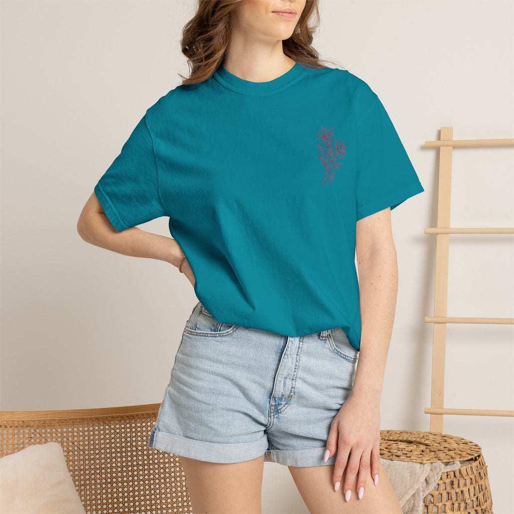 Double Bloom Signature Floral Comfort Colors Tee