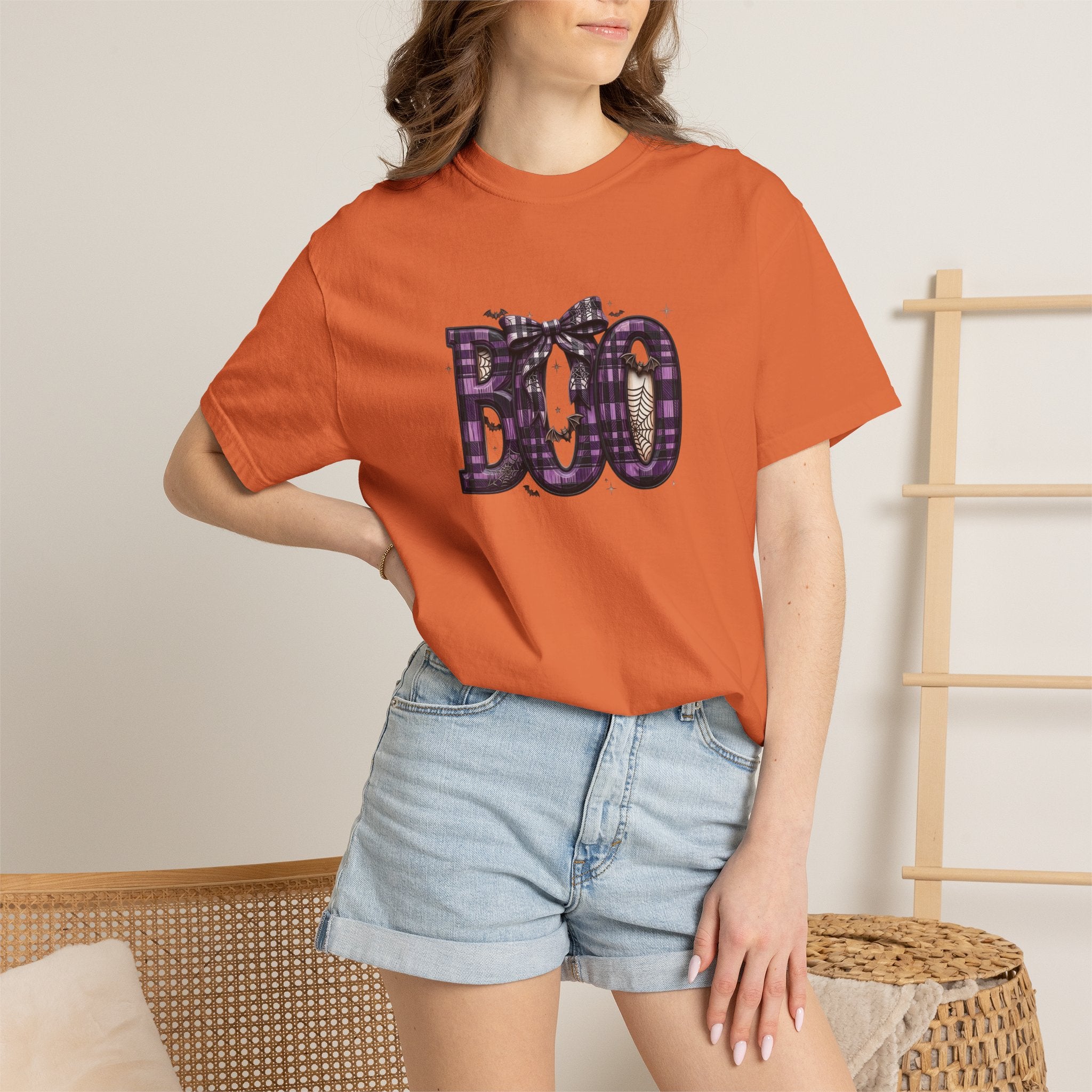 Halloween 'BOO' Plaid T-Shirt