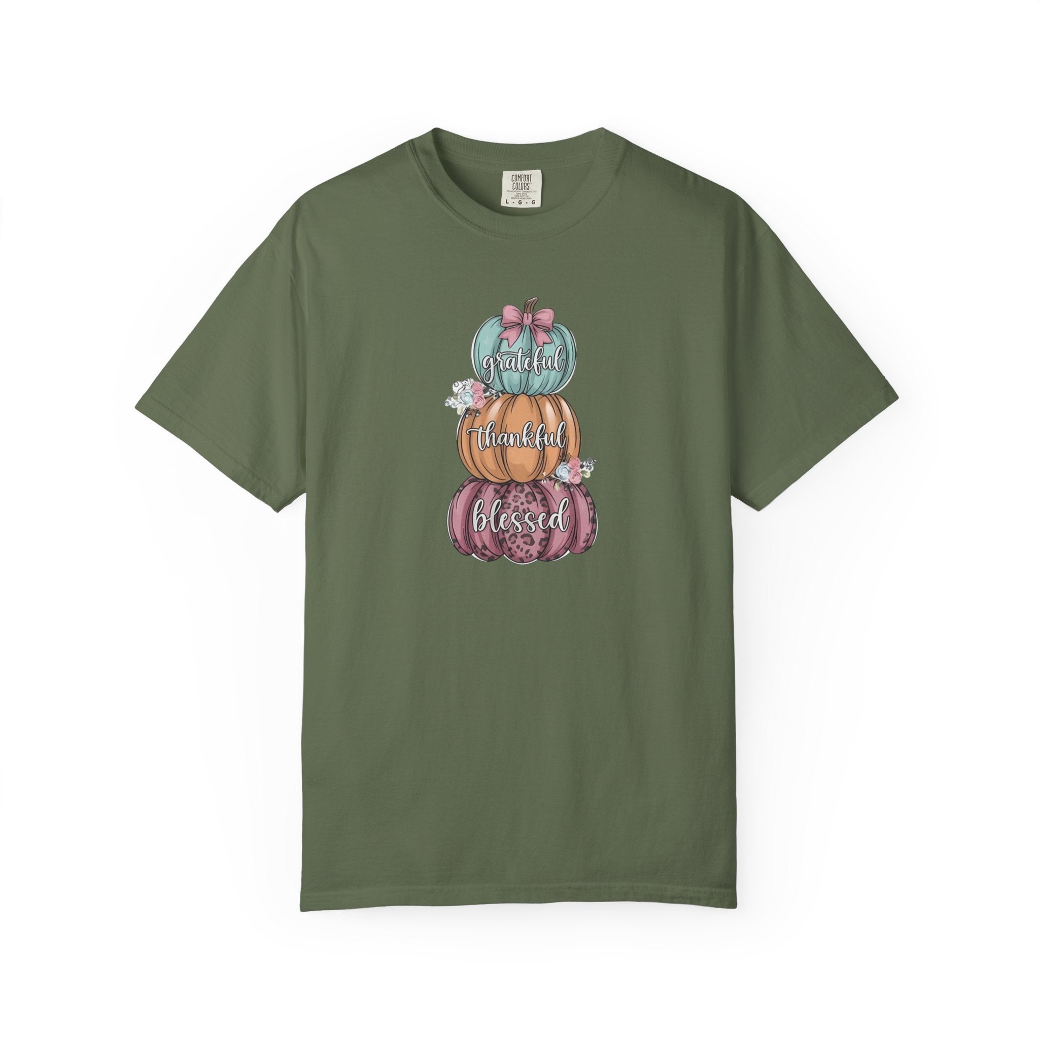 Pumpkin Stack "Grateful Thankful Blessed" T-Shirt