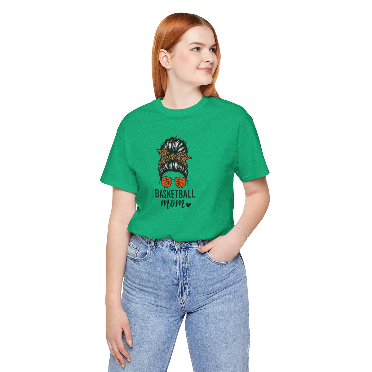 Graphic Basketball Sunglasses & Messy Bun Shirt