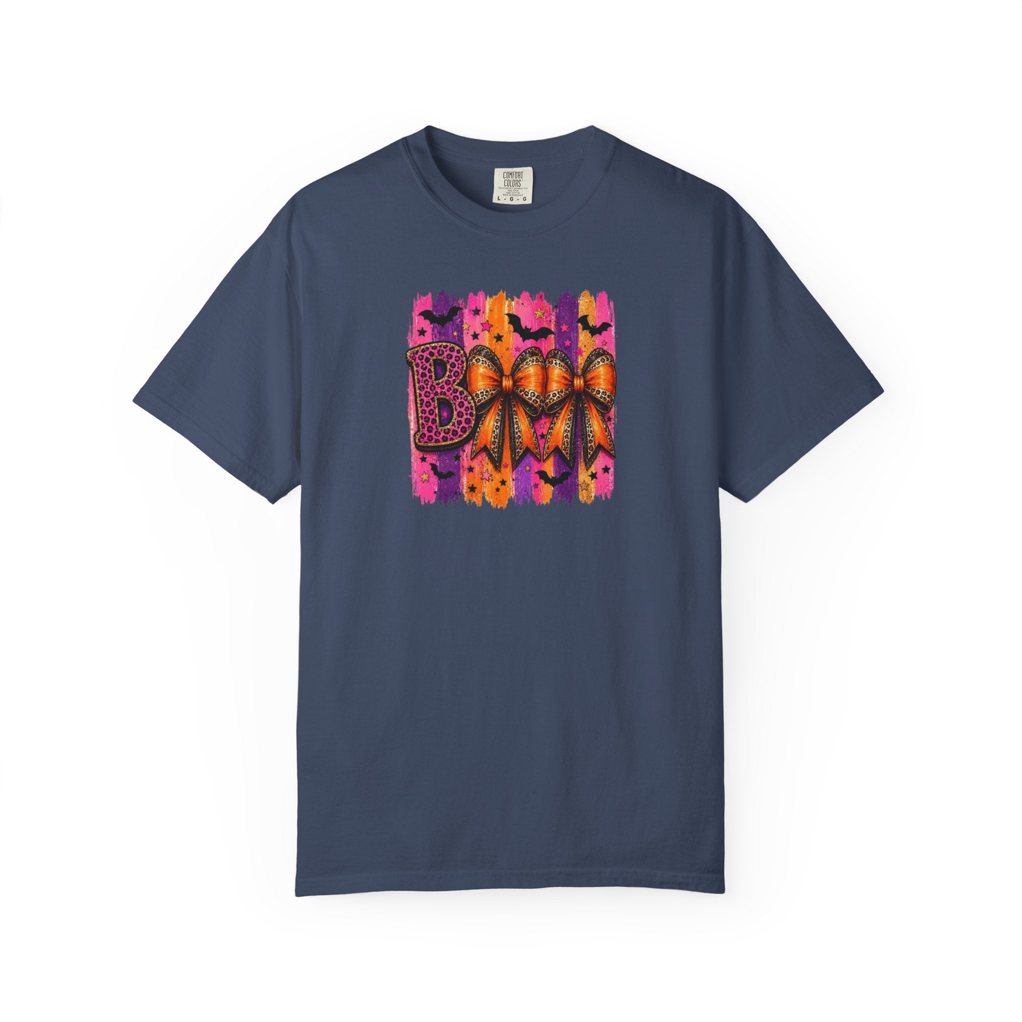 Boo Halloween Graphic T-Shirt — Colorful Spooky Pumpkin Design