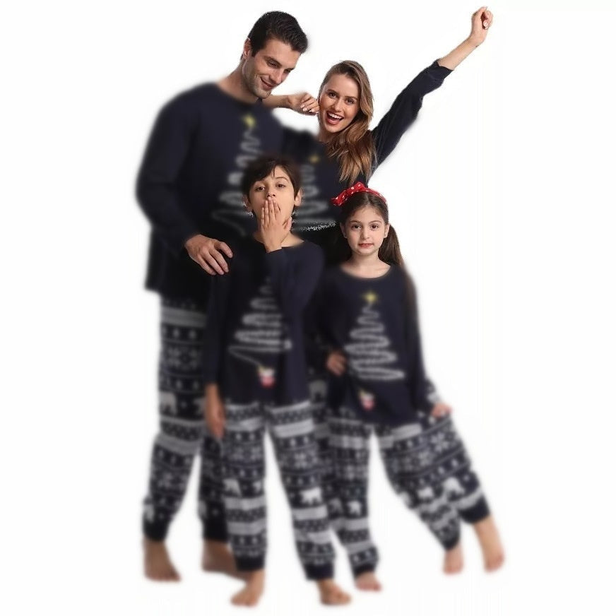 Matching Family Christmas Pajamas – Nordic Holiday Tree Print Pajama Set