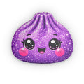 Cute Sparkle Purple Dumpling Shaped Pillow