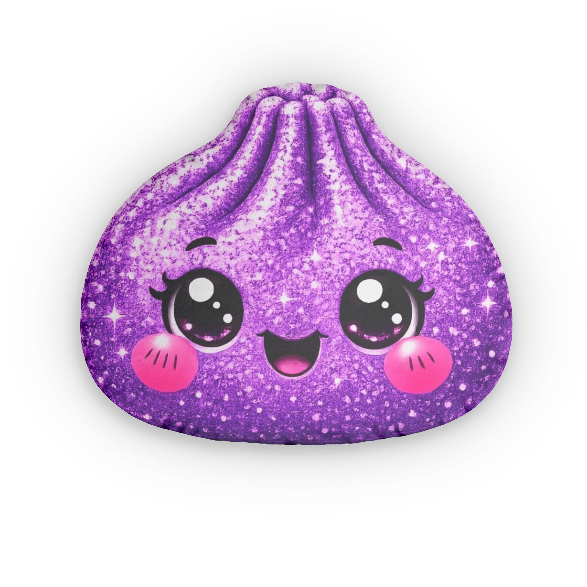 Cute Sparkle Purple Dumpling Shaped Pillow