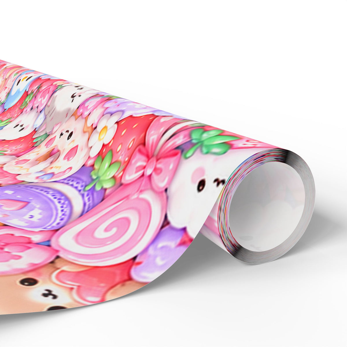 Kawaii Squishies Wrapping Paper – Cute Pastel Pink Gift Wrap