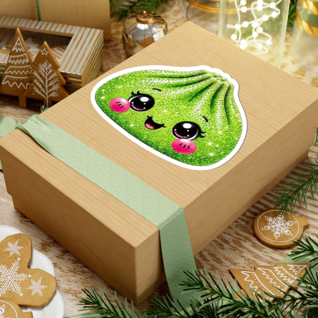 Cute Glitter Green Dumpling Sticker
