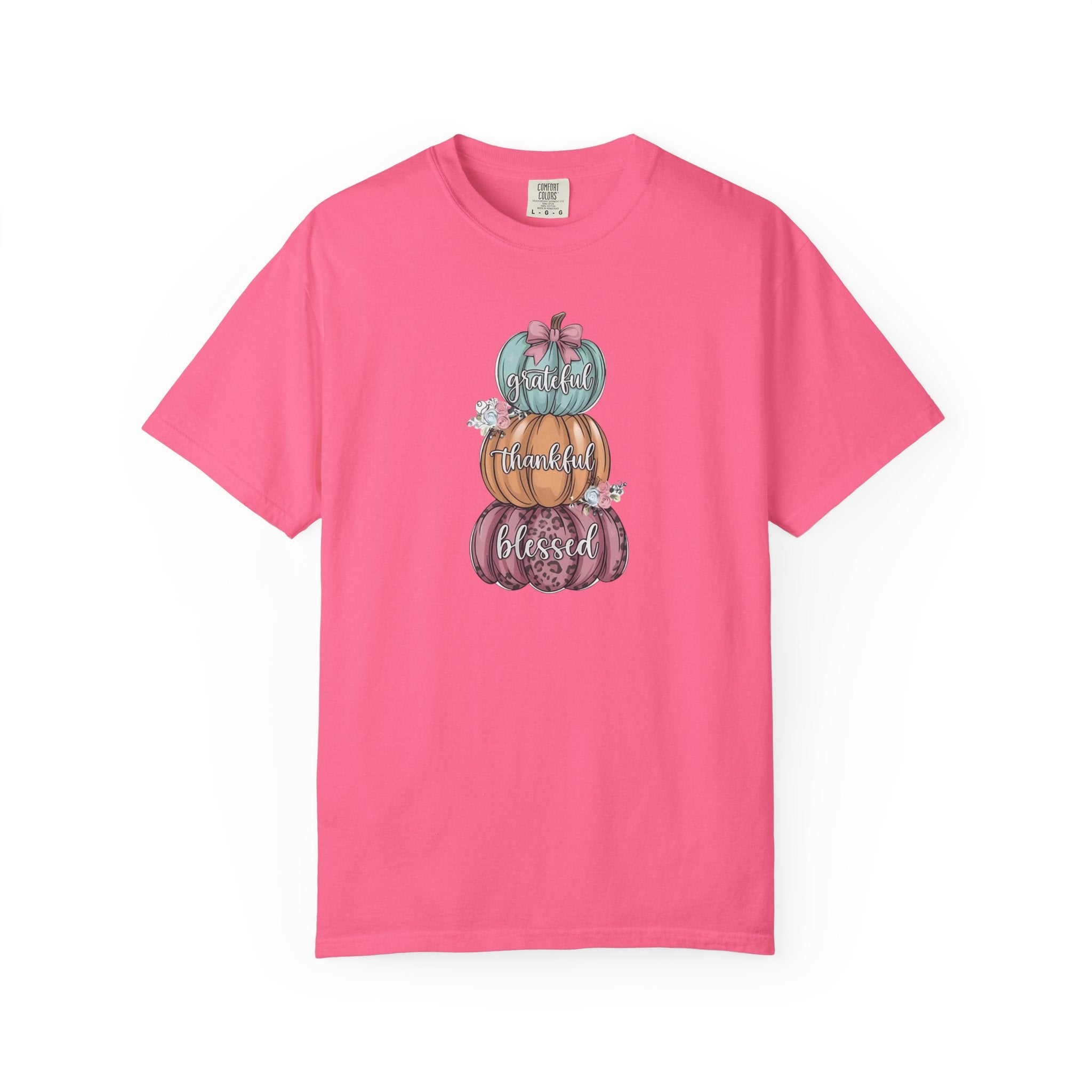 Pumpkin Stack "Grateful Thankful Blessed" T-Shirt