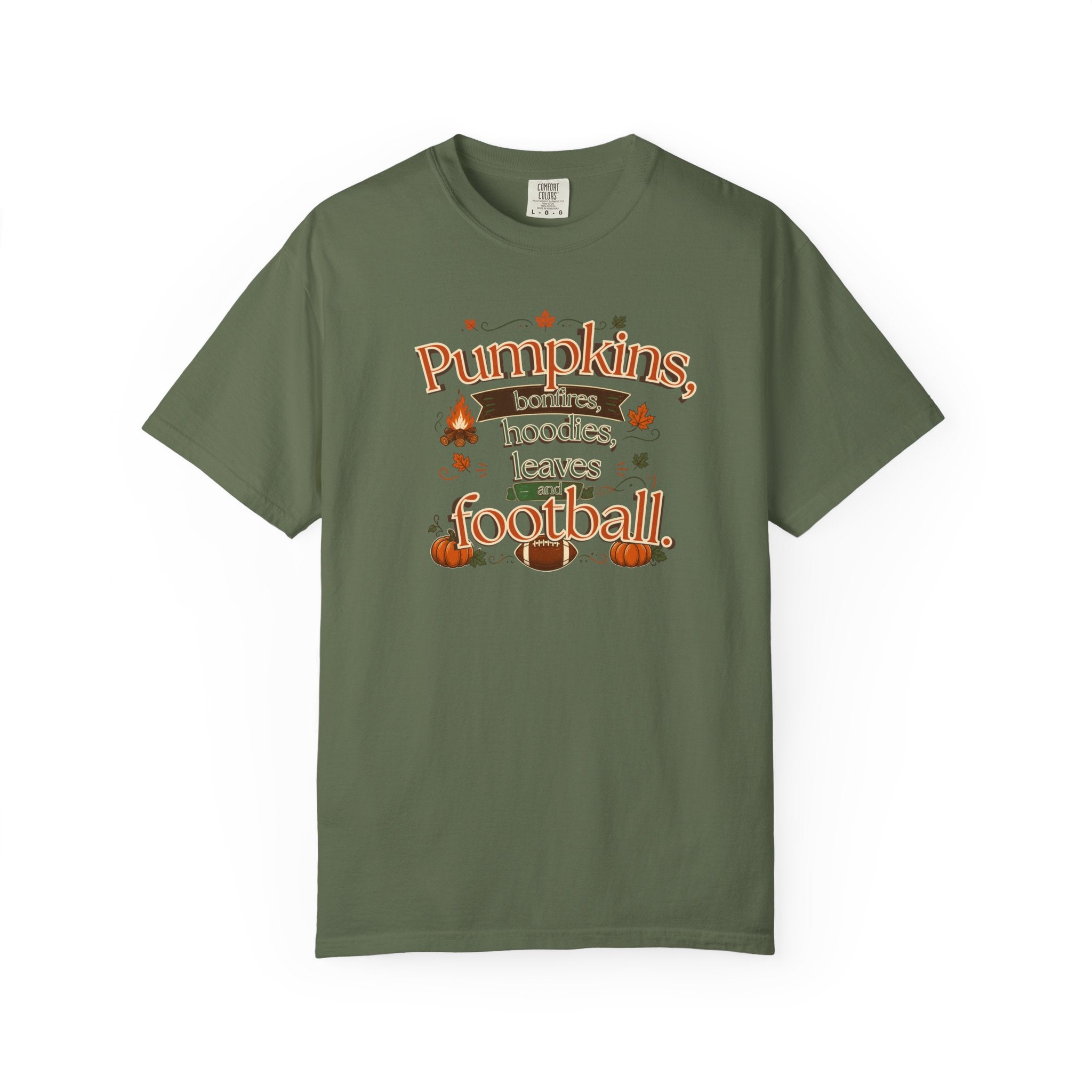 Fall Pumpkins Hoodies Leaves Football T‑Shirt