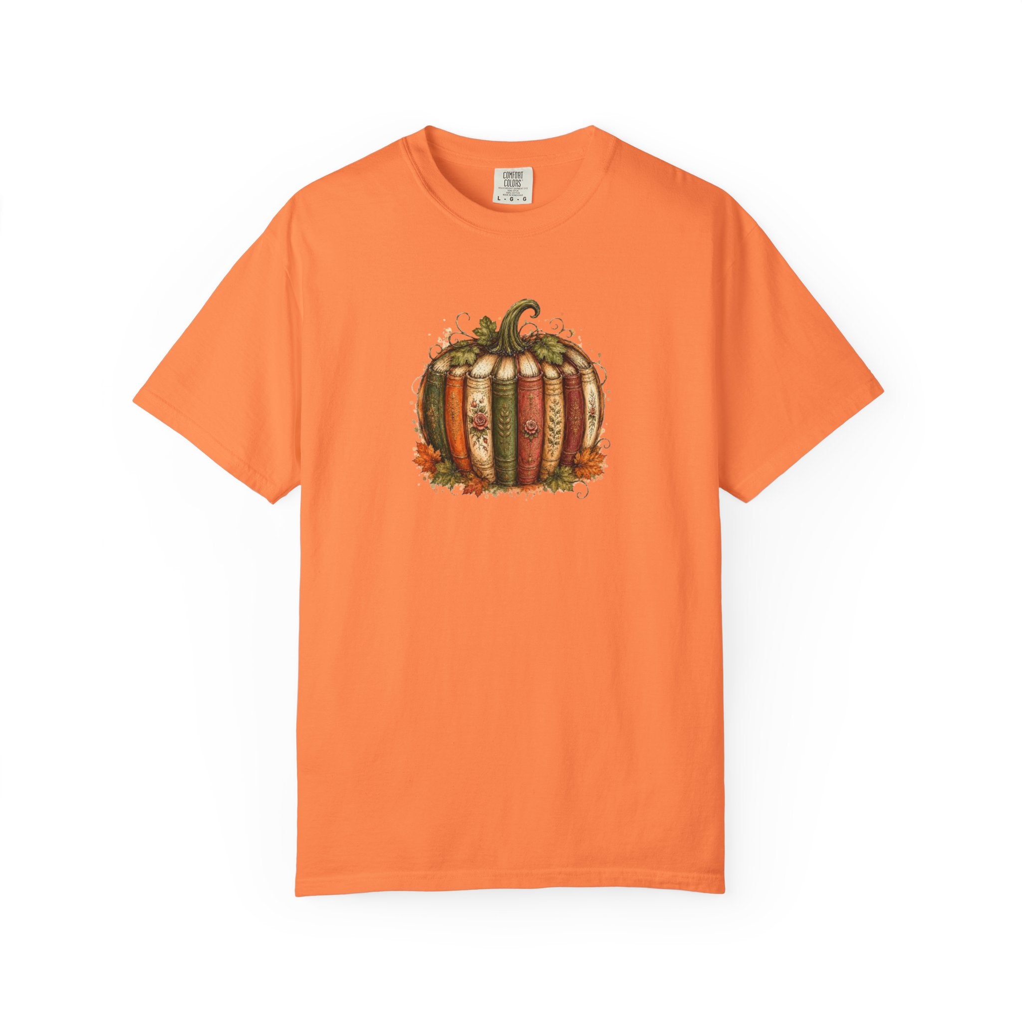 Vintage Fall Pumpkin Book Graphic T-Shirt