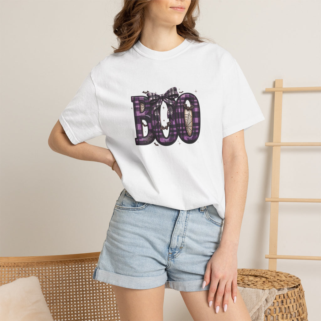 Halloween 'BOO' Plaid T-Shirt