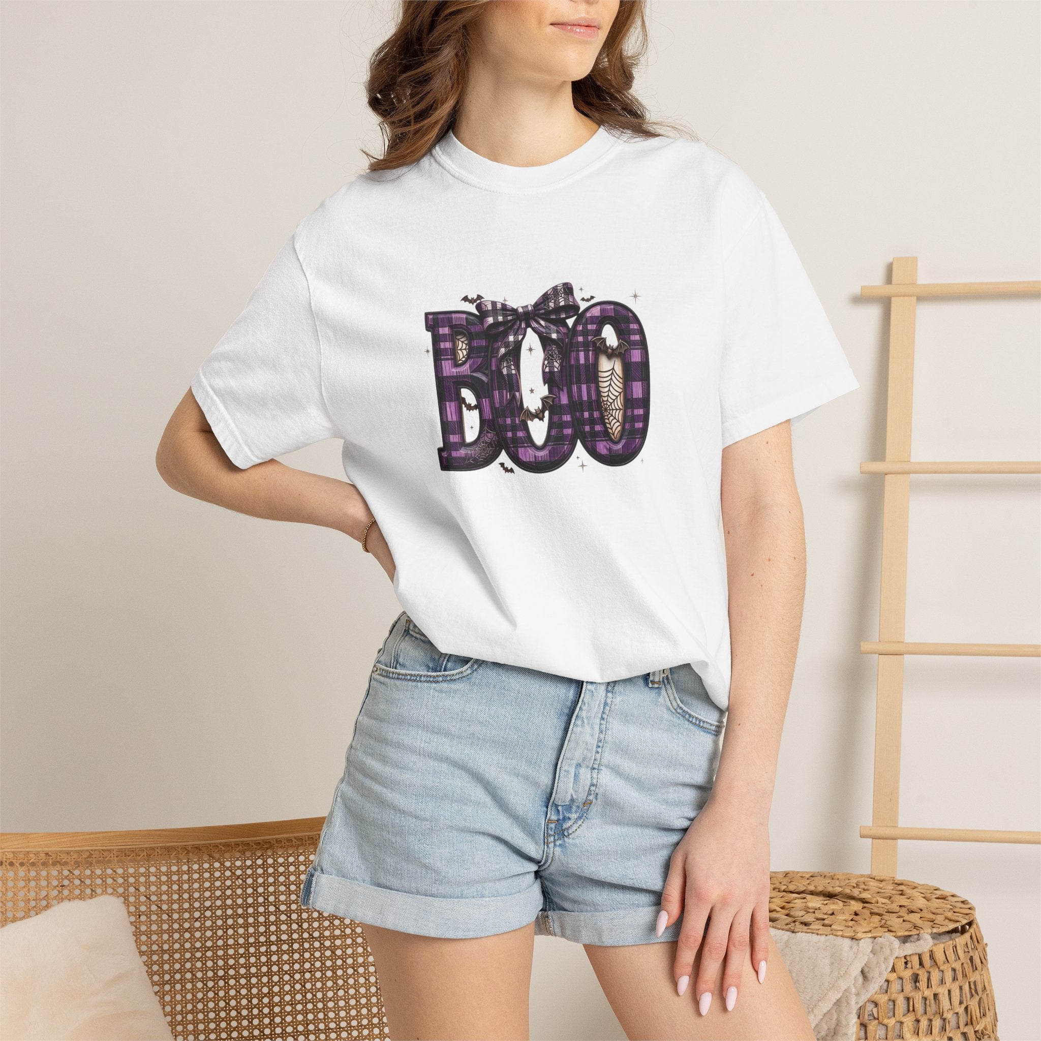 Halloween 'BOO' Plaid T-Shirt