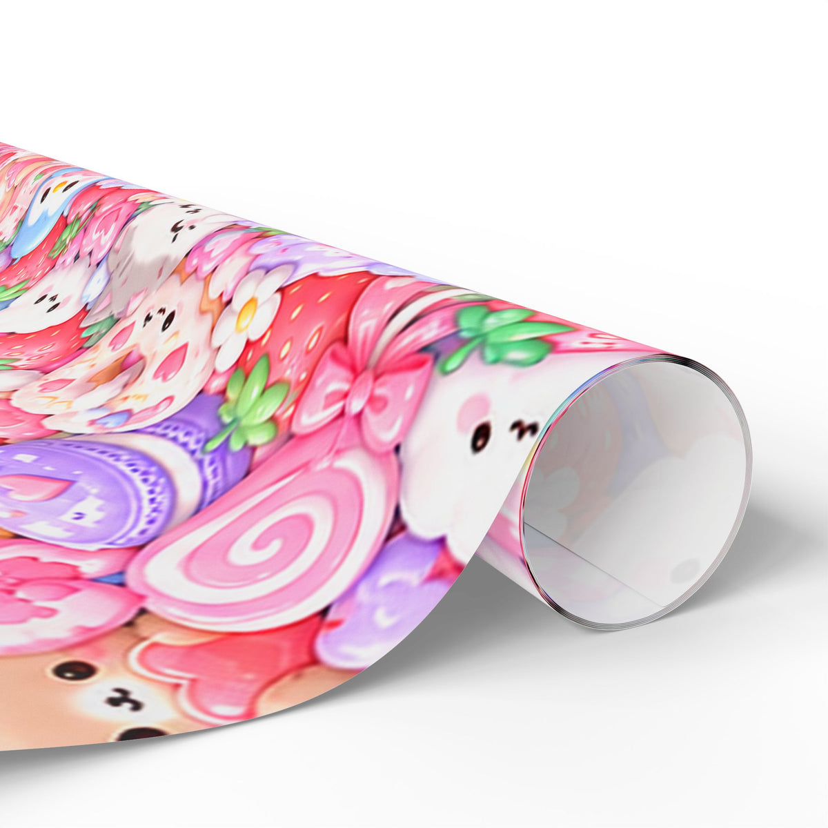 Kawaii Squishies Wrapping Paper – Cute Pastel Pink Gift Wrap