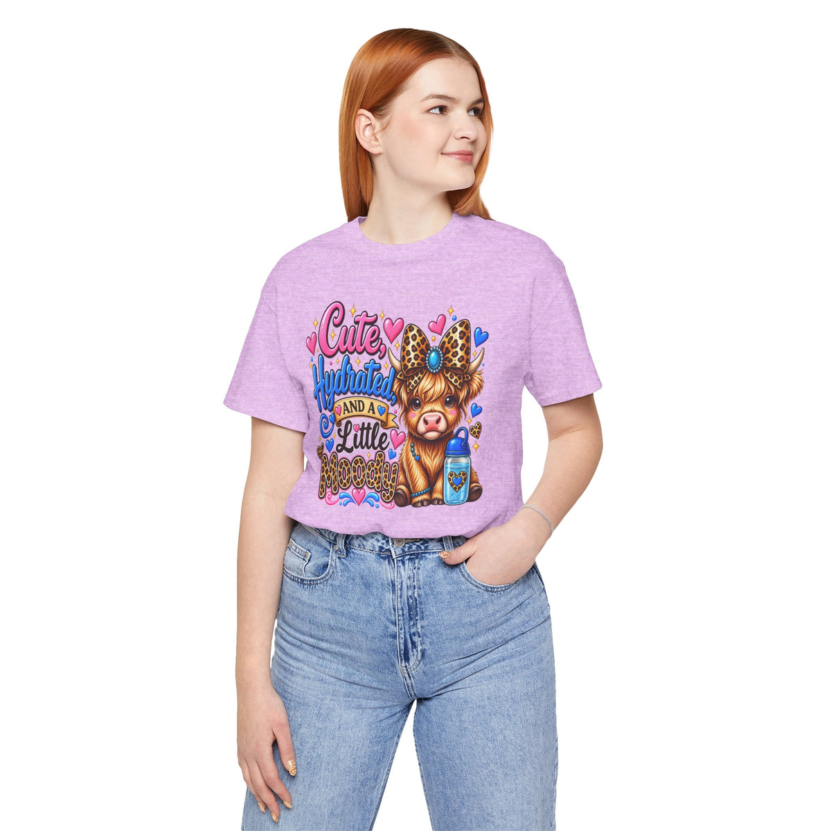 Cute Hydrated & A Little Moody Highland Cow Shirt