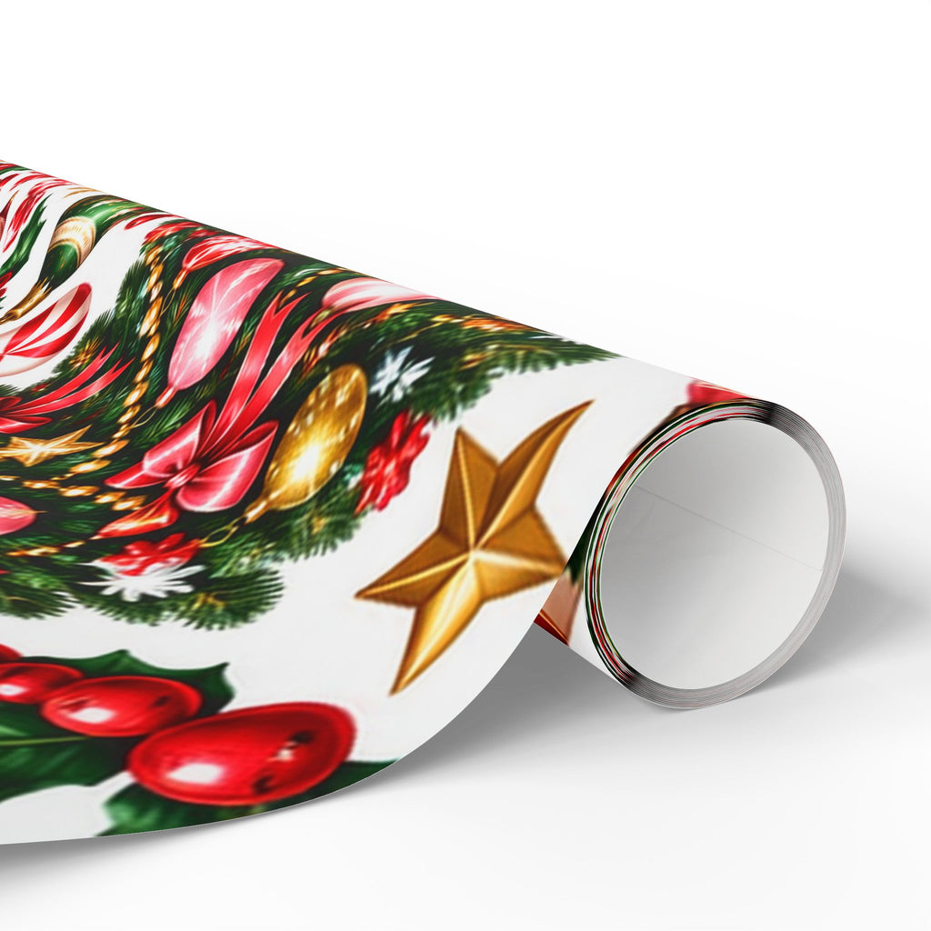 Peppermint & Pretty Bows | Vintage Christmas Wrapping Paper
