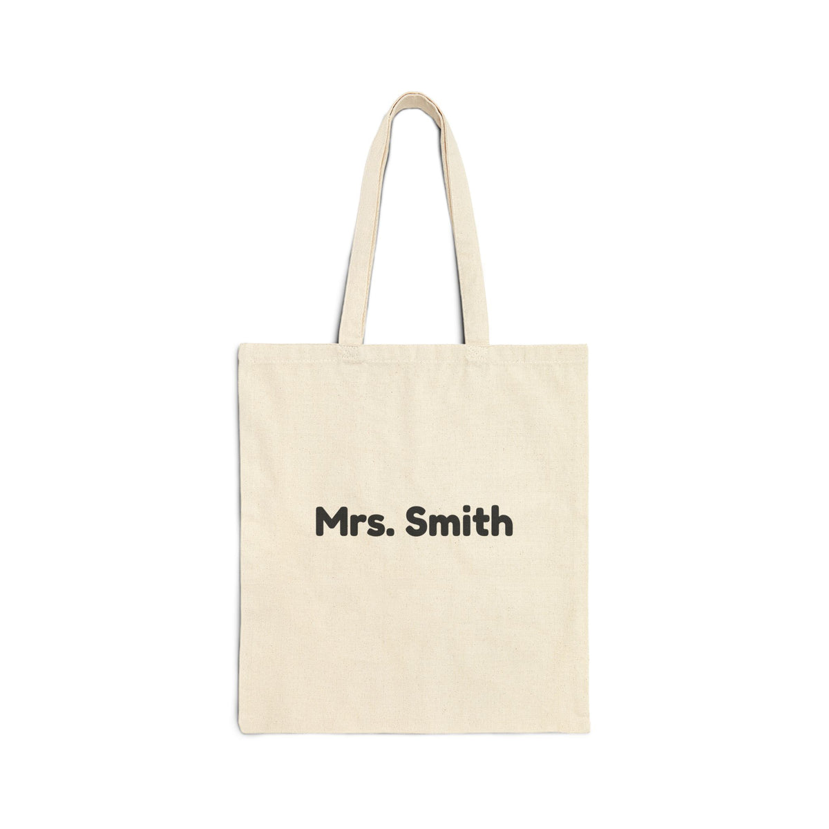 Personalized Teacher Apple Canvas Tote Bag