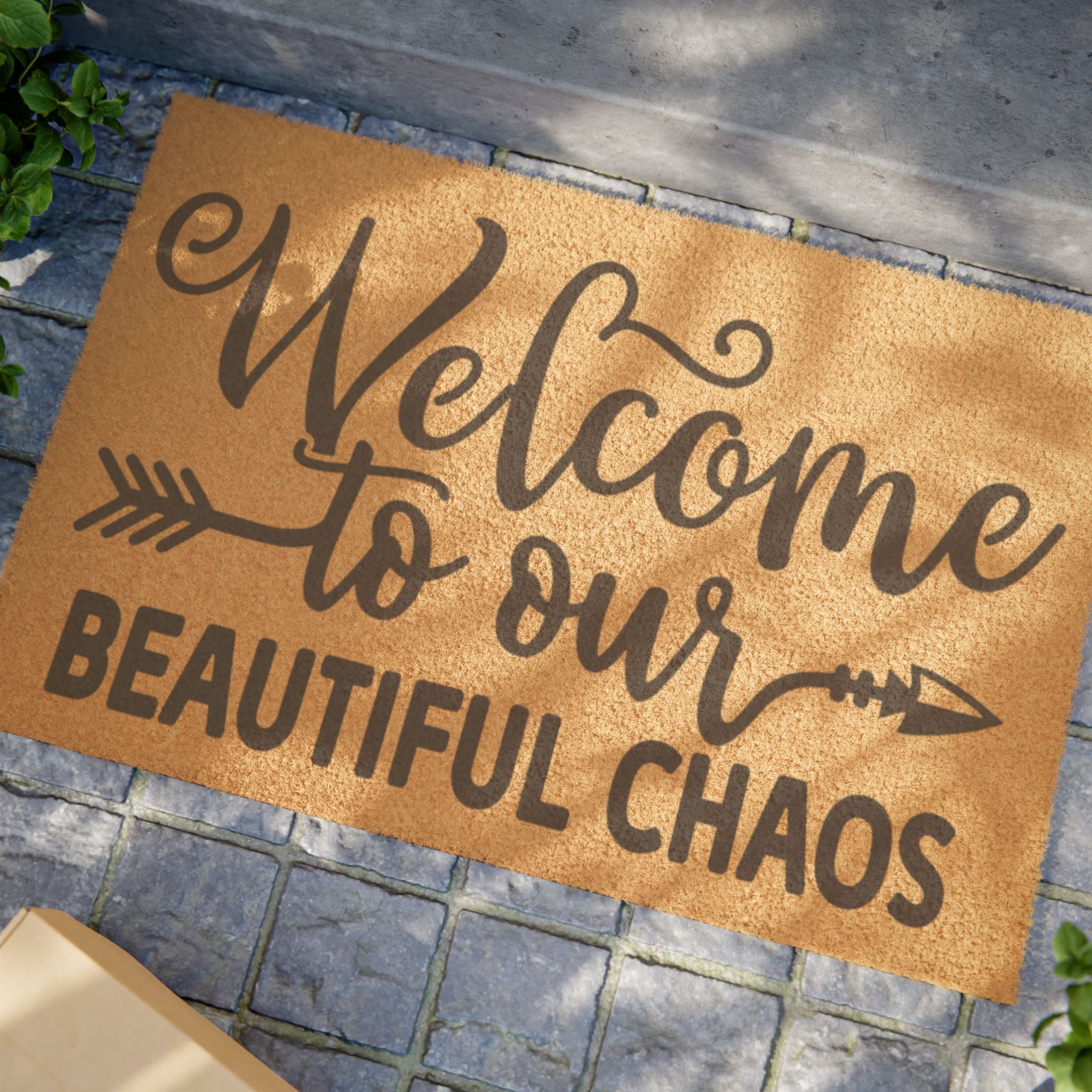 Welcome to Our Beautiful Chaos Welcome Mat