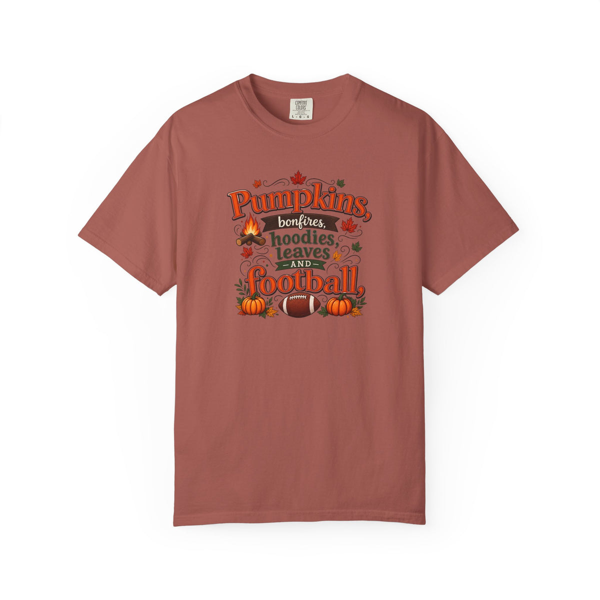 Fall Pumpkins Hoodies Leaves Football T‑Shirt