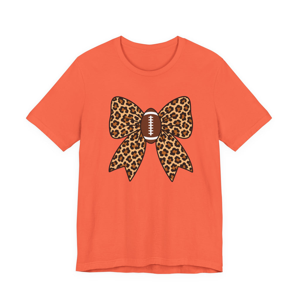Leopard Football Bow Tee