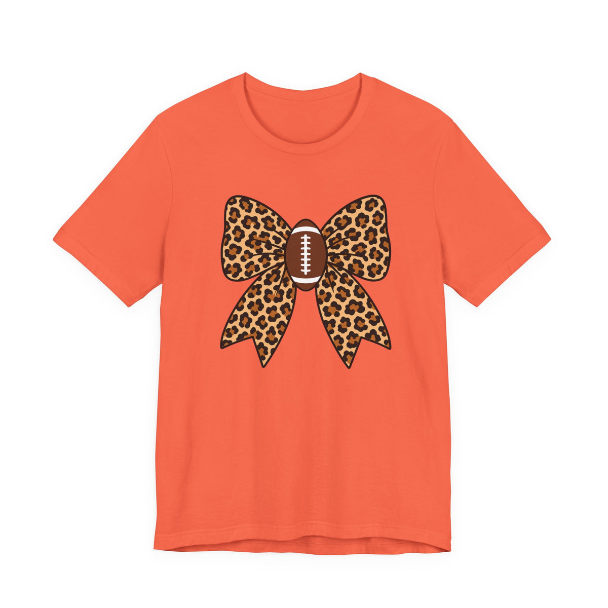 Leopard Football Bow Tee