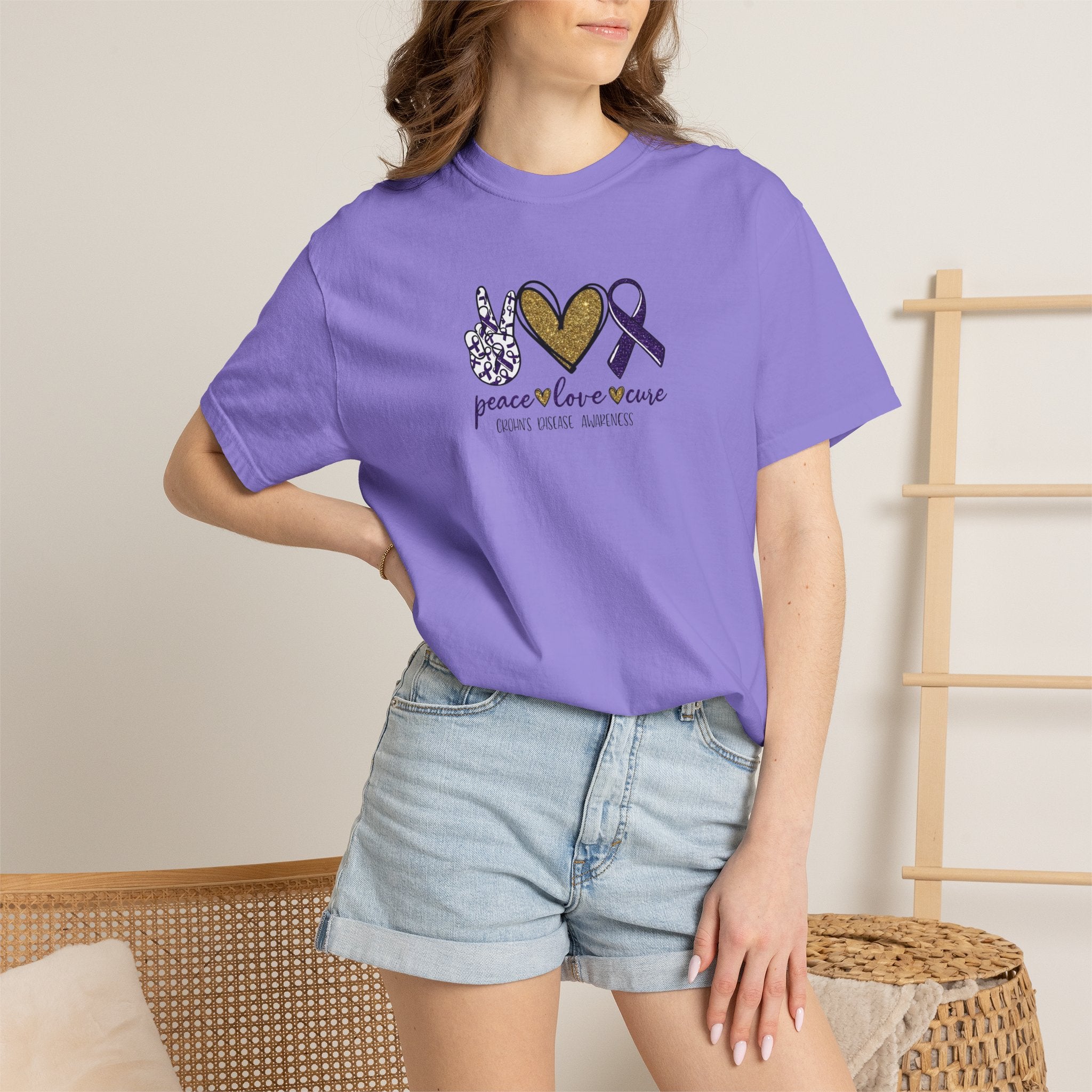 Peace Love Crohn's Awareness T-Shirt