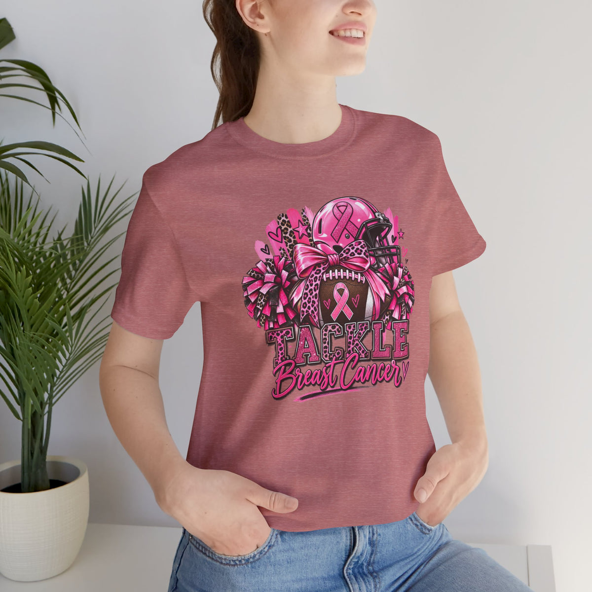Tackle Breast Cancer Football T-Shirt