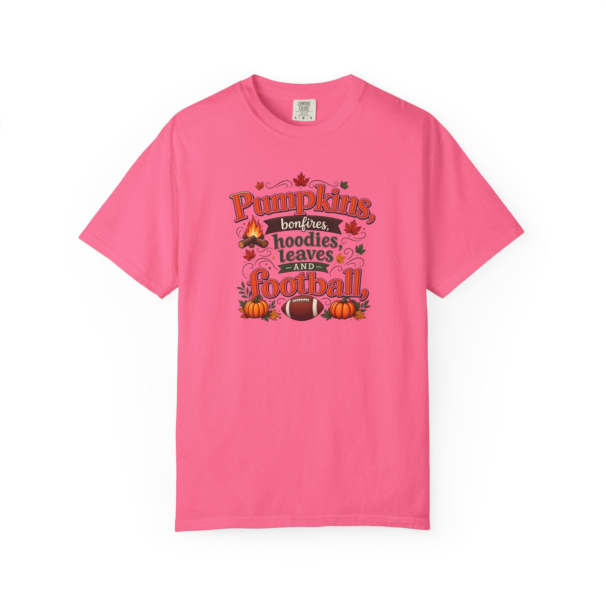 Fall Pumpkins Hoodies Leaves Football T‑Shirt