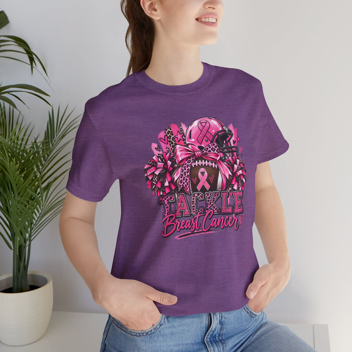 Tackle Breast Cancer Football T-Shirt
