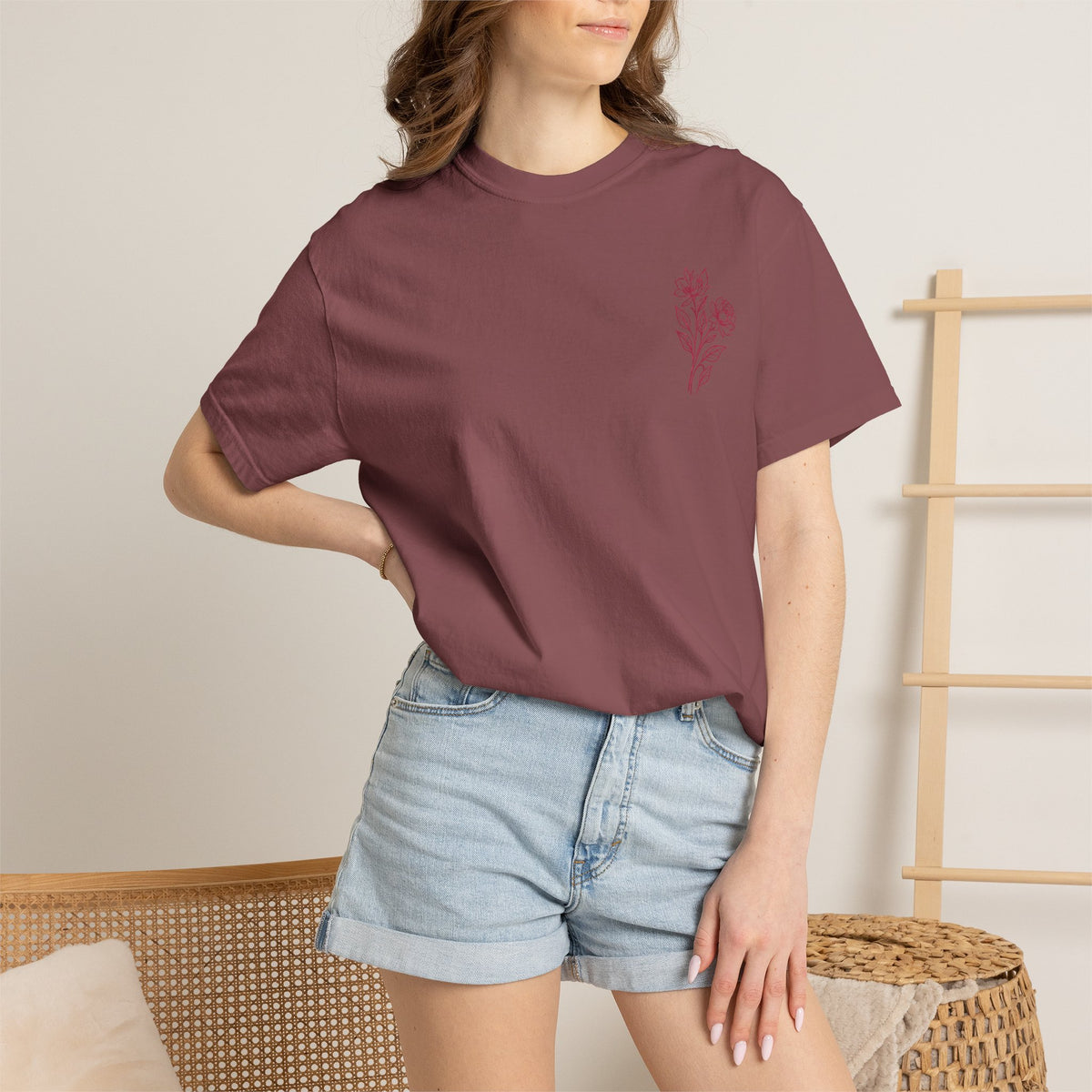 Double Bloom Signature Floral Comfort Colors Tee