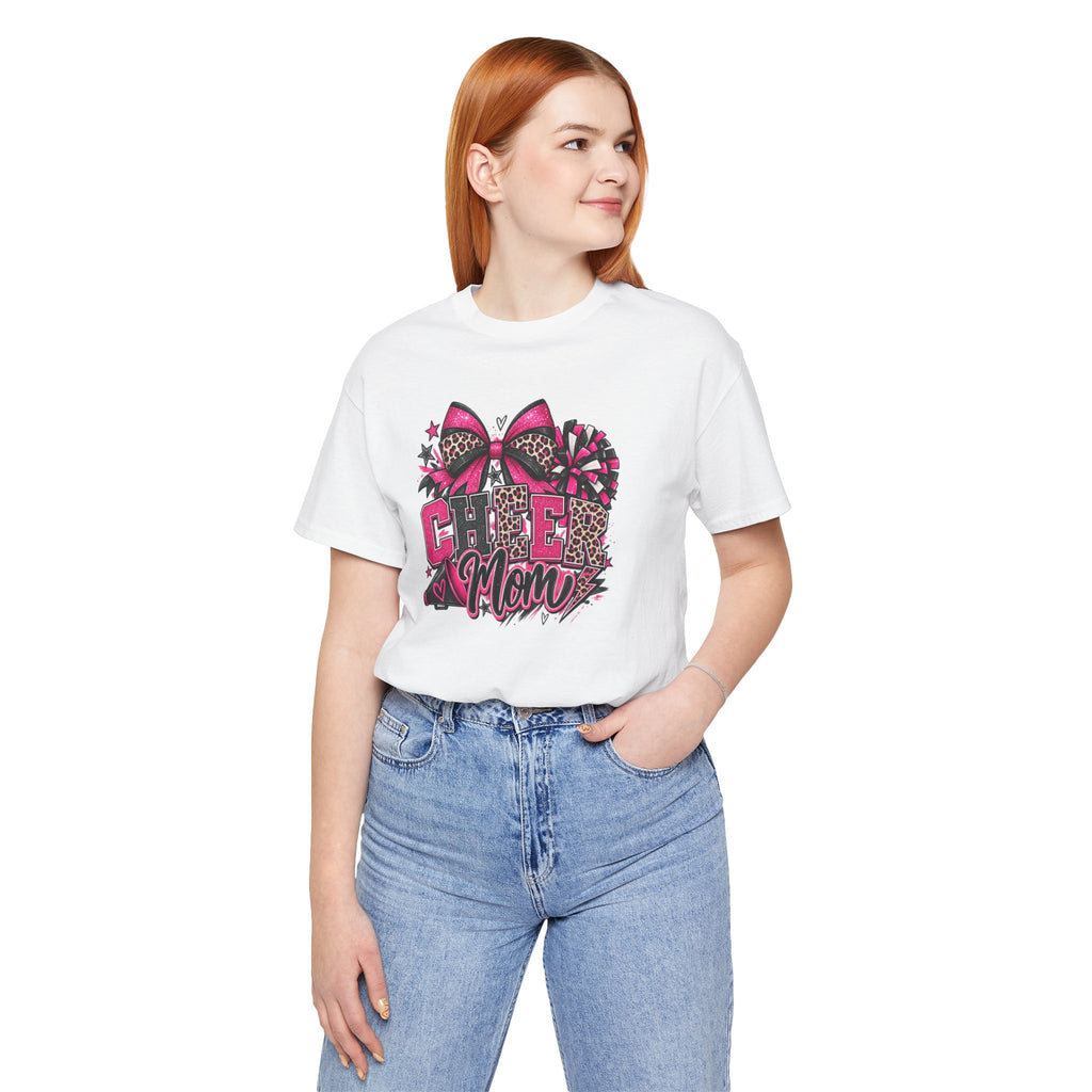 Pink Leopard Cheerleading Mom Tee