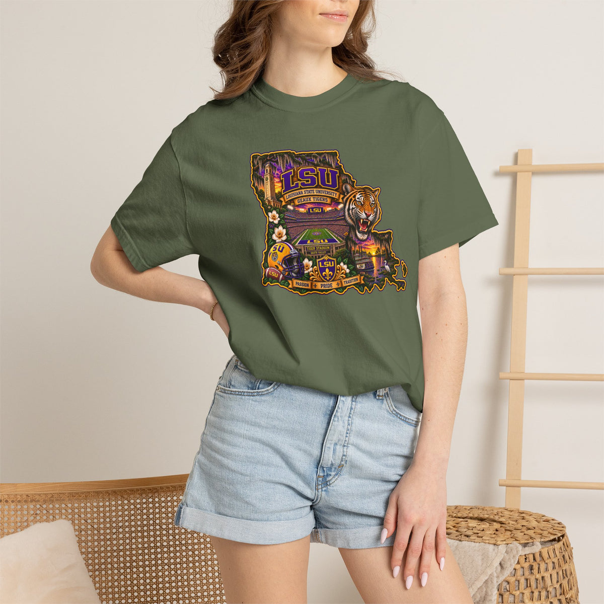 Retro Arcade Tee — Vintage Game Console Louisiana T-Shirt\
