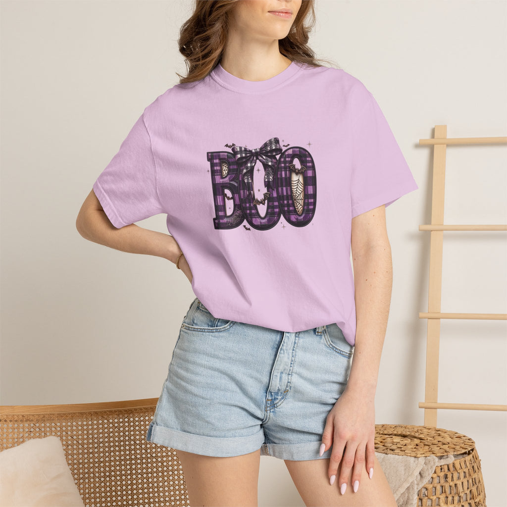 Halloween 'BOO' Plaid T-Shirt