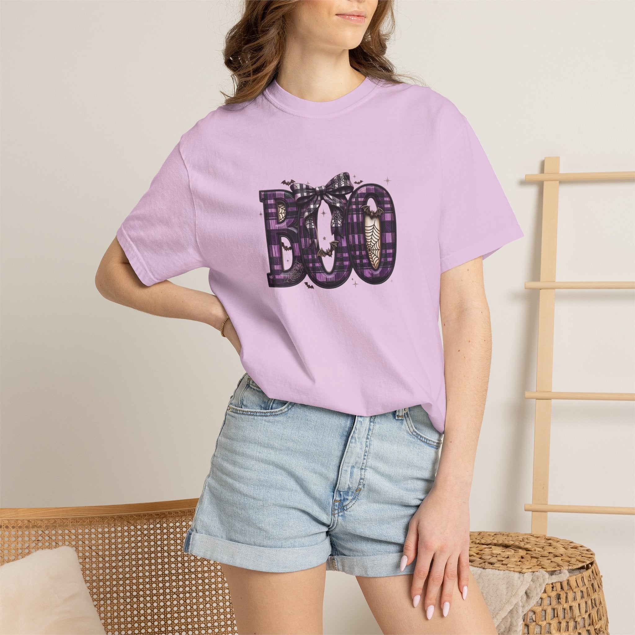 Halloween 'BOO' Plaid T-Shirt