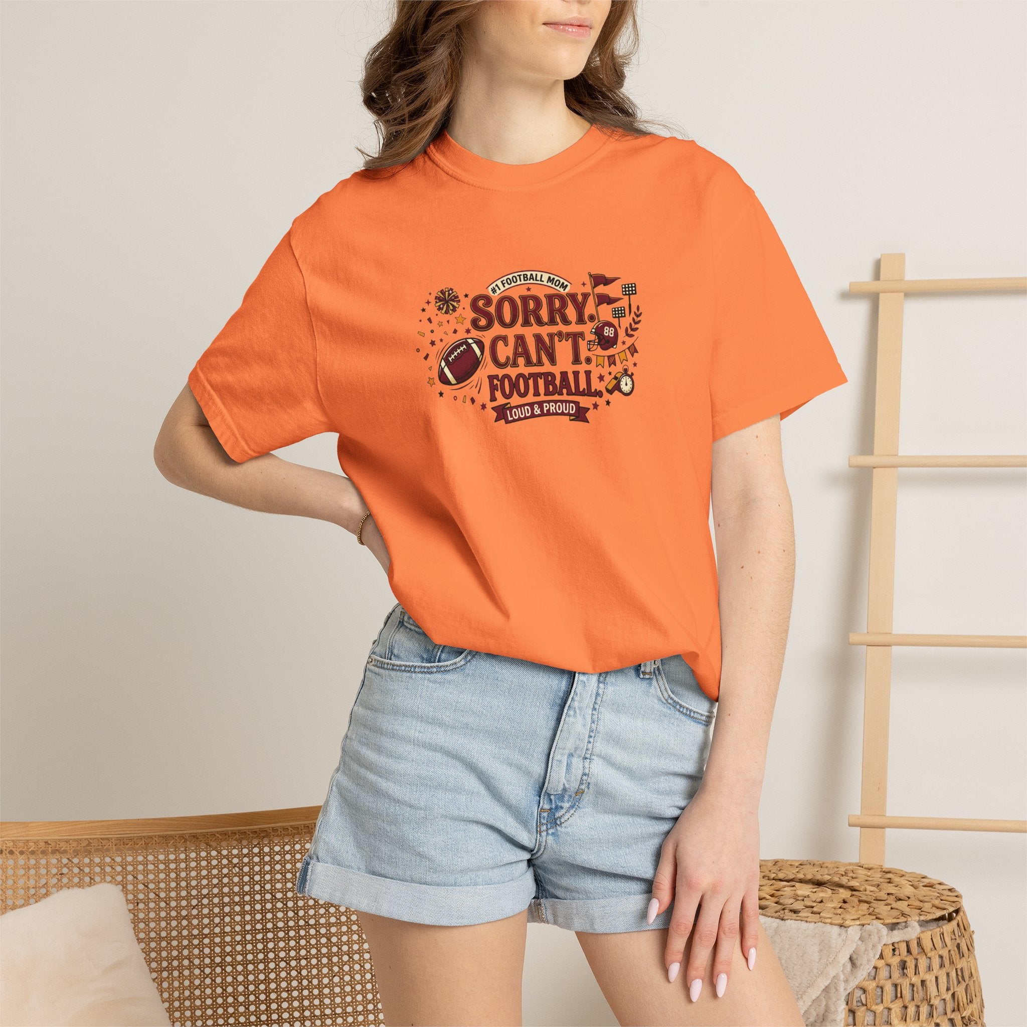Sorry I Can't, Football T-Shirt