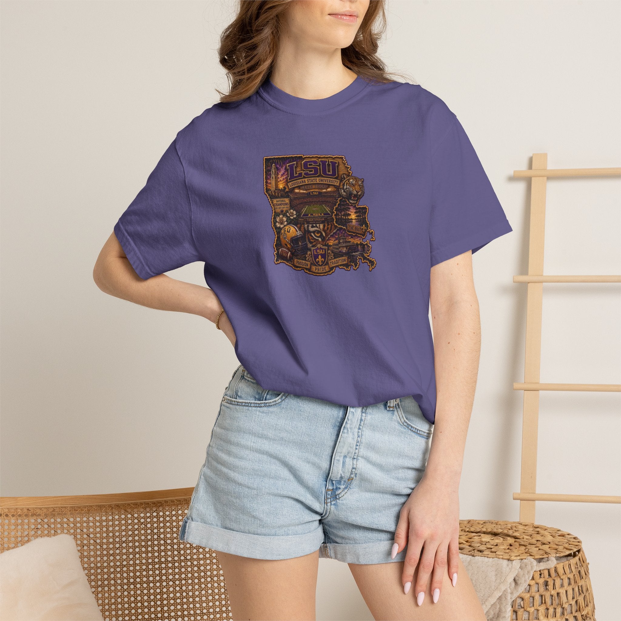 Retro Arcade Tee — Vintage Game Console Louisiana T-Shirt\